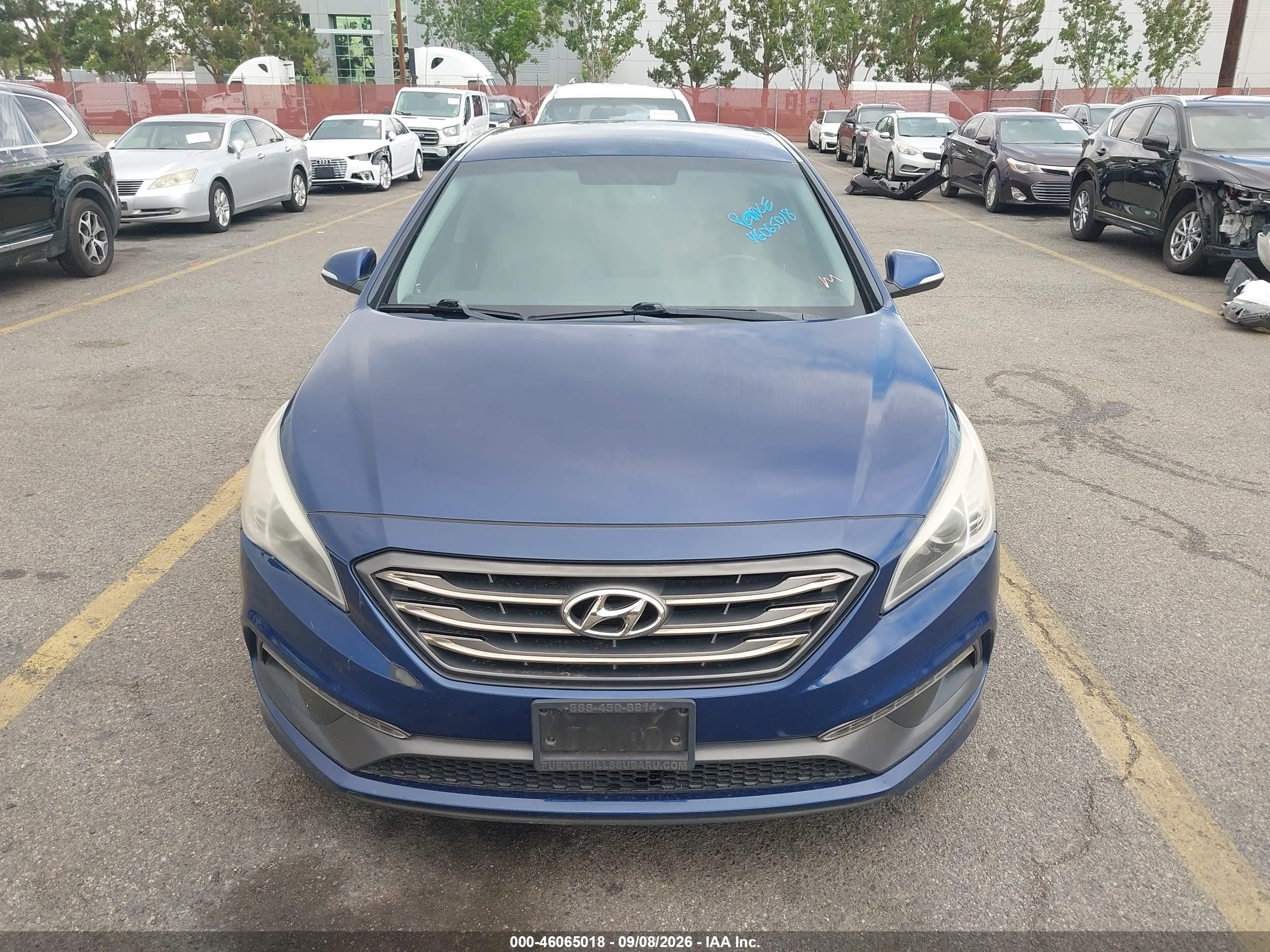 2015 Hyundai Sonata Sport Blue vin: 5NPE34AF6FH253973
