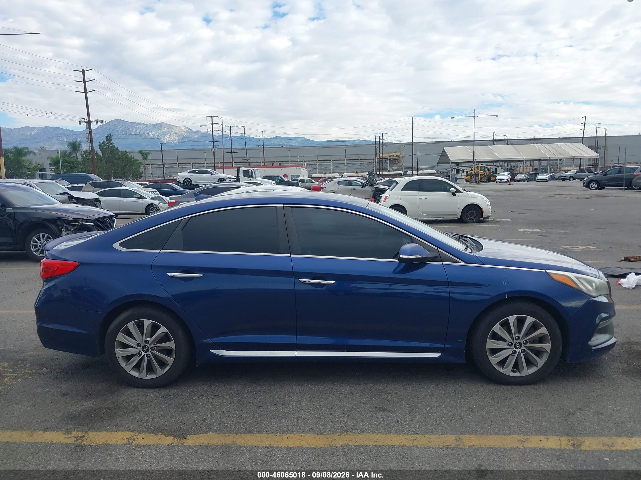 2015 Hyundai Sonata Sport Blue vin: 5NPE34AF6FH253973