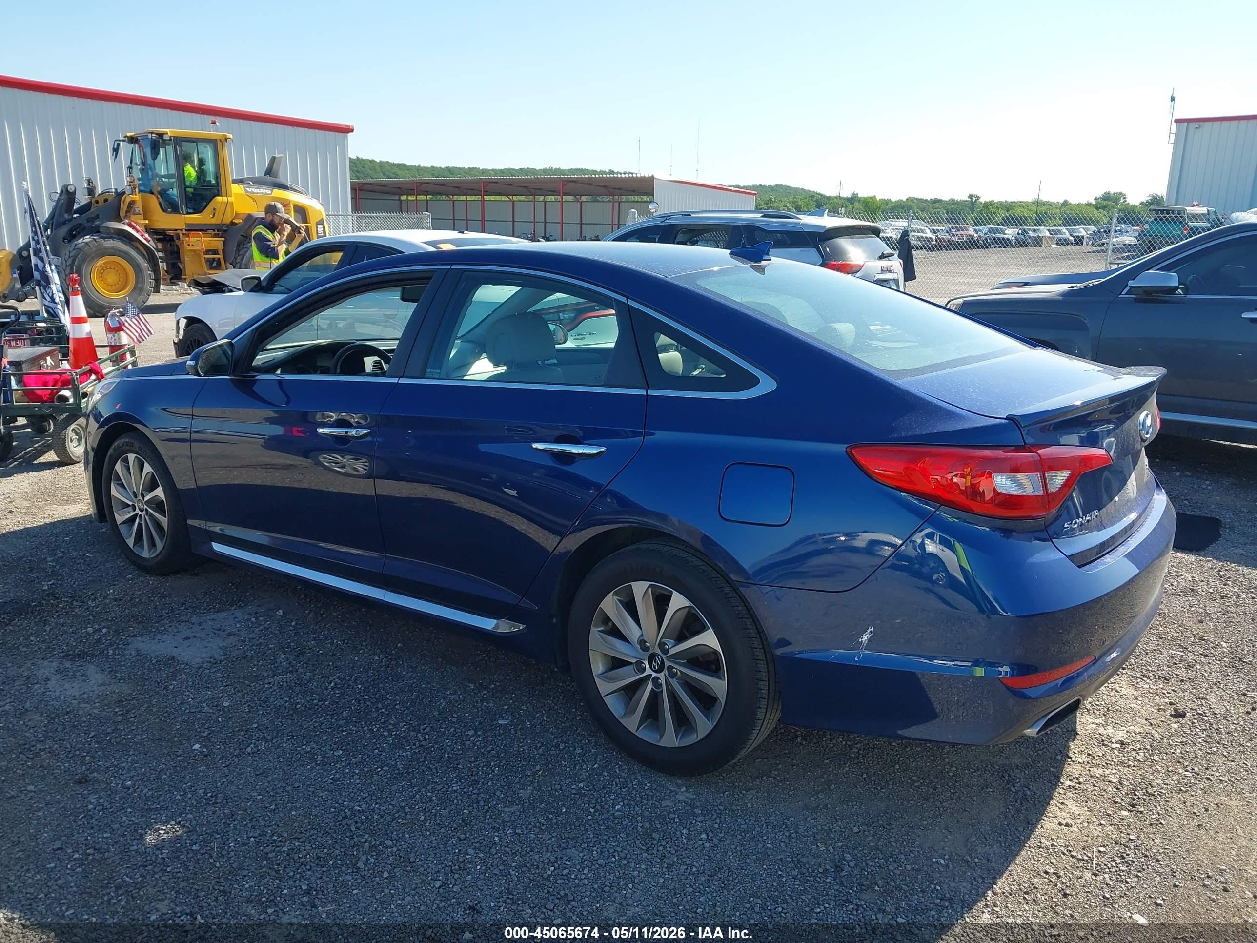 2015 Hyundai Sonata Sport Blue vin: 5NPE34AF6FH255206
