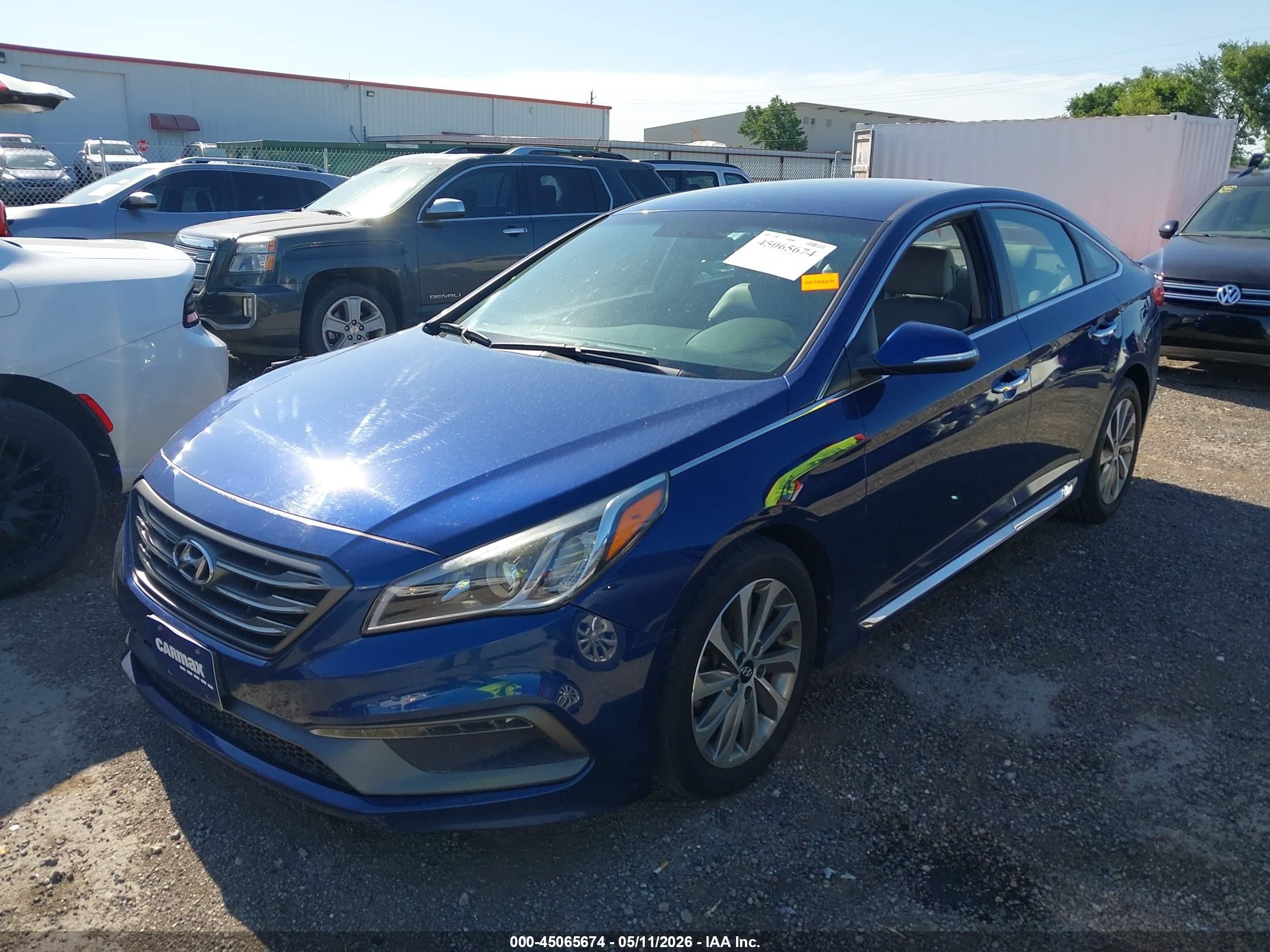 2015 Hyundai Sonata Sport Blue vin: 5NPE34AF6FH255206