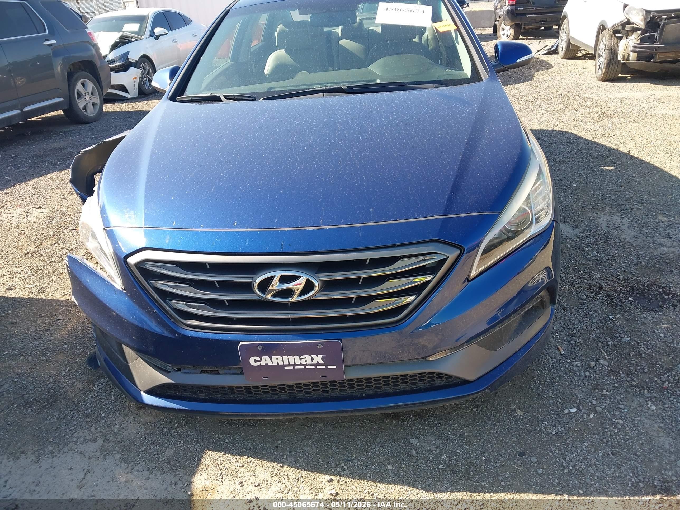 2015 Hyundai Sonata Sport Blue vin: 5NPE34AF6FH255206