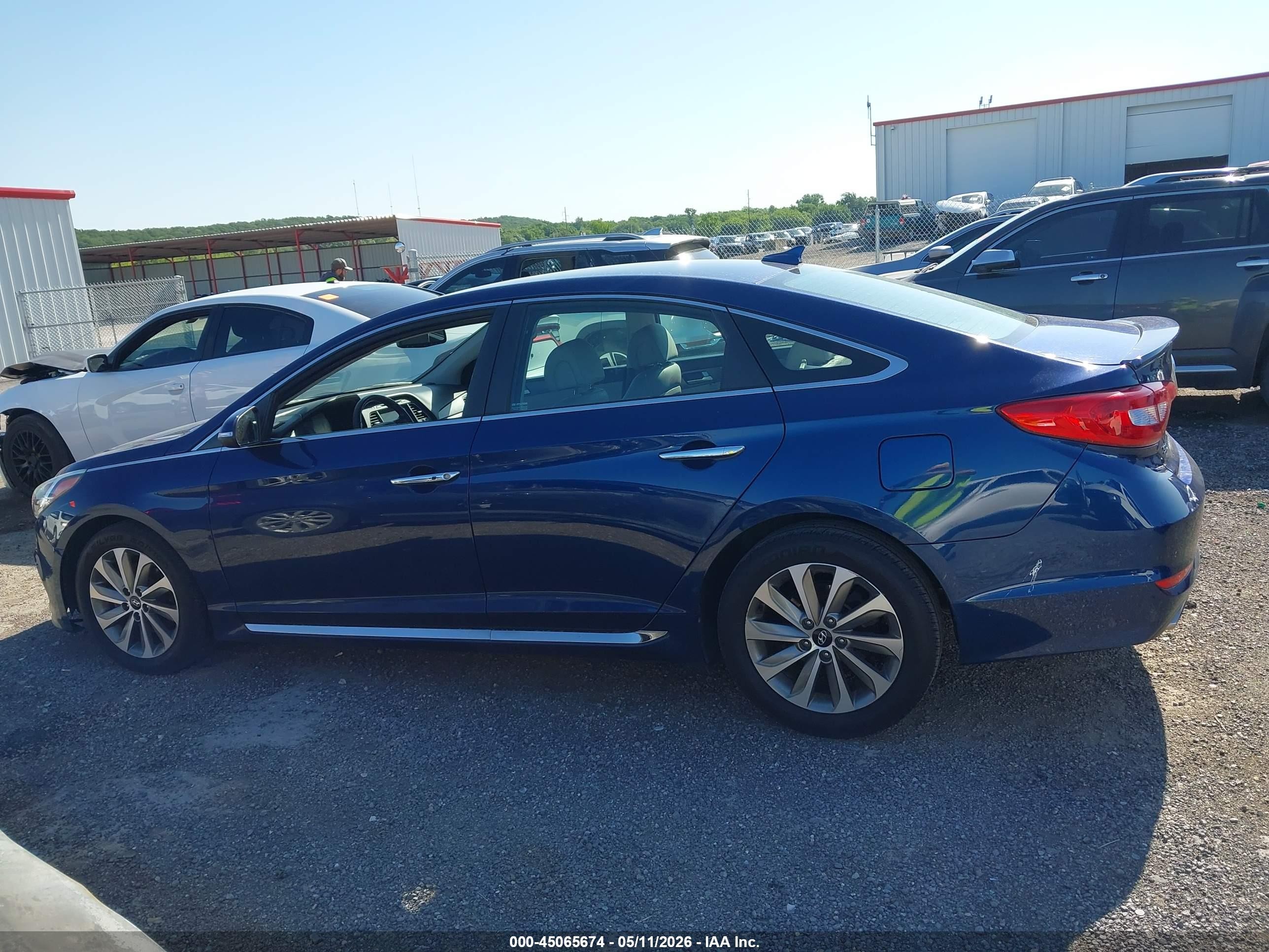 2015 Hyundai Sonata Sport Blue vin: 5NPE34AF6FH255206