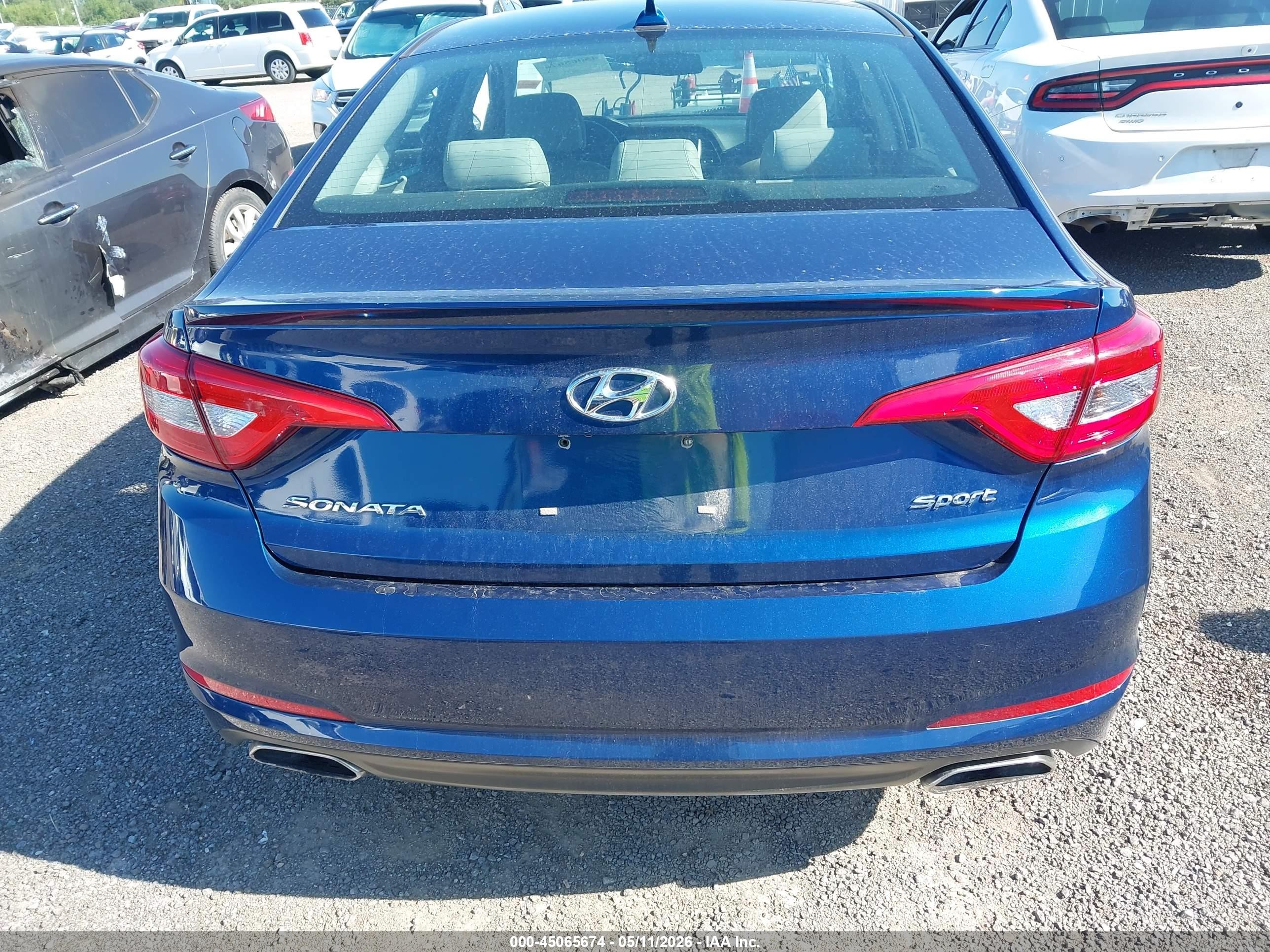 2015 Hyundai Sonata Sport Blue vin: 5NPE34AF6FH255206