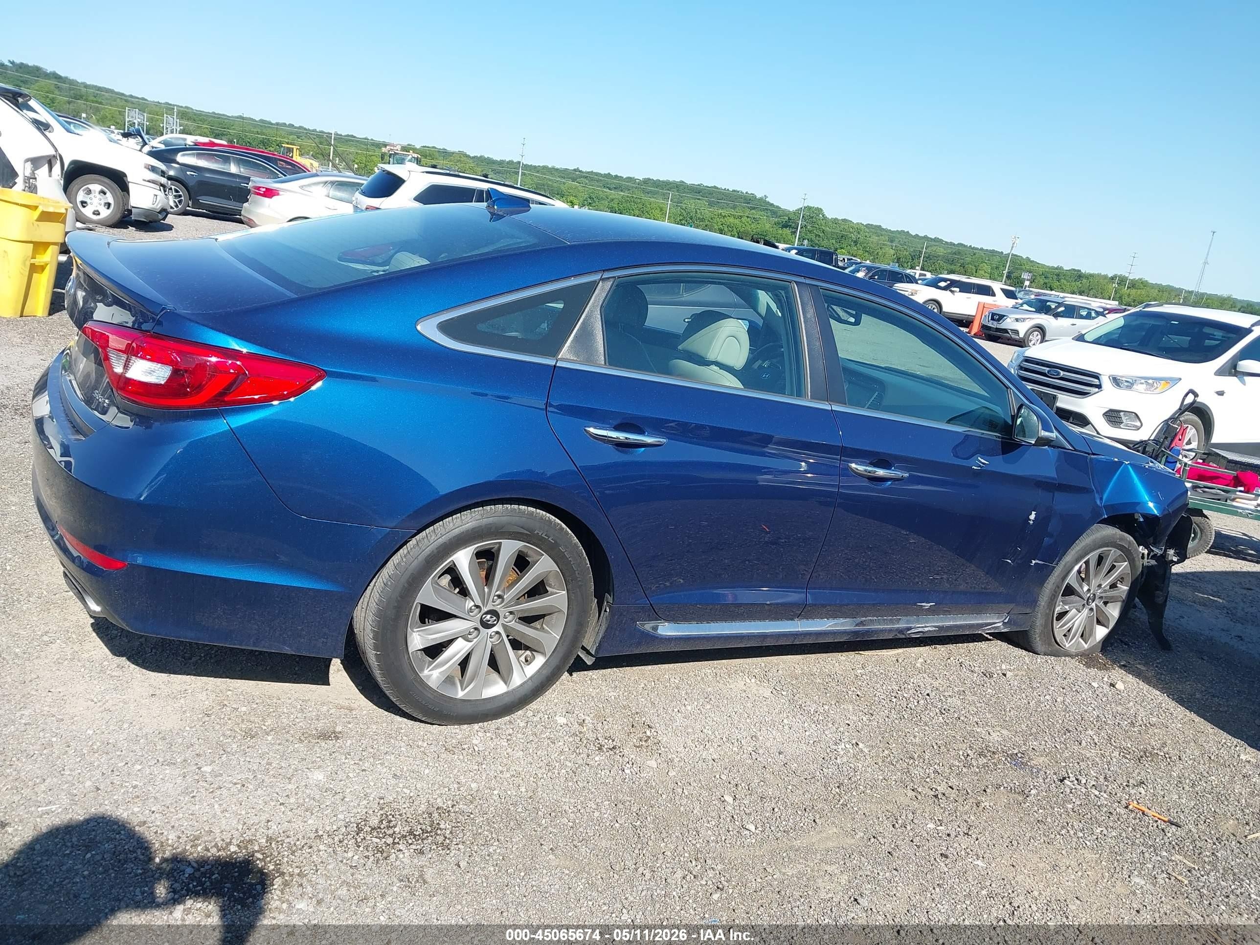 2015 Hyundai Sonata Sport Blue vin: 5NPE34AF6FH255206