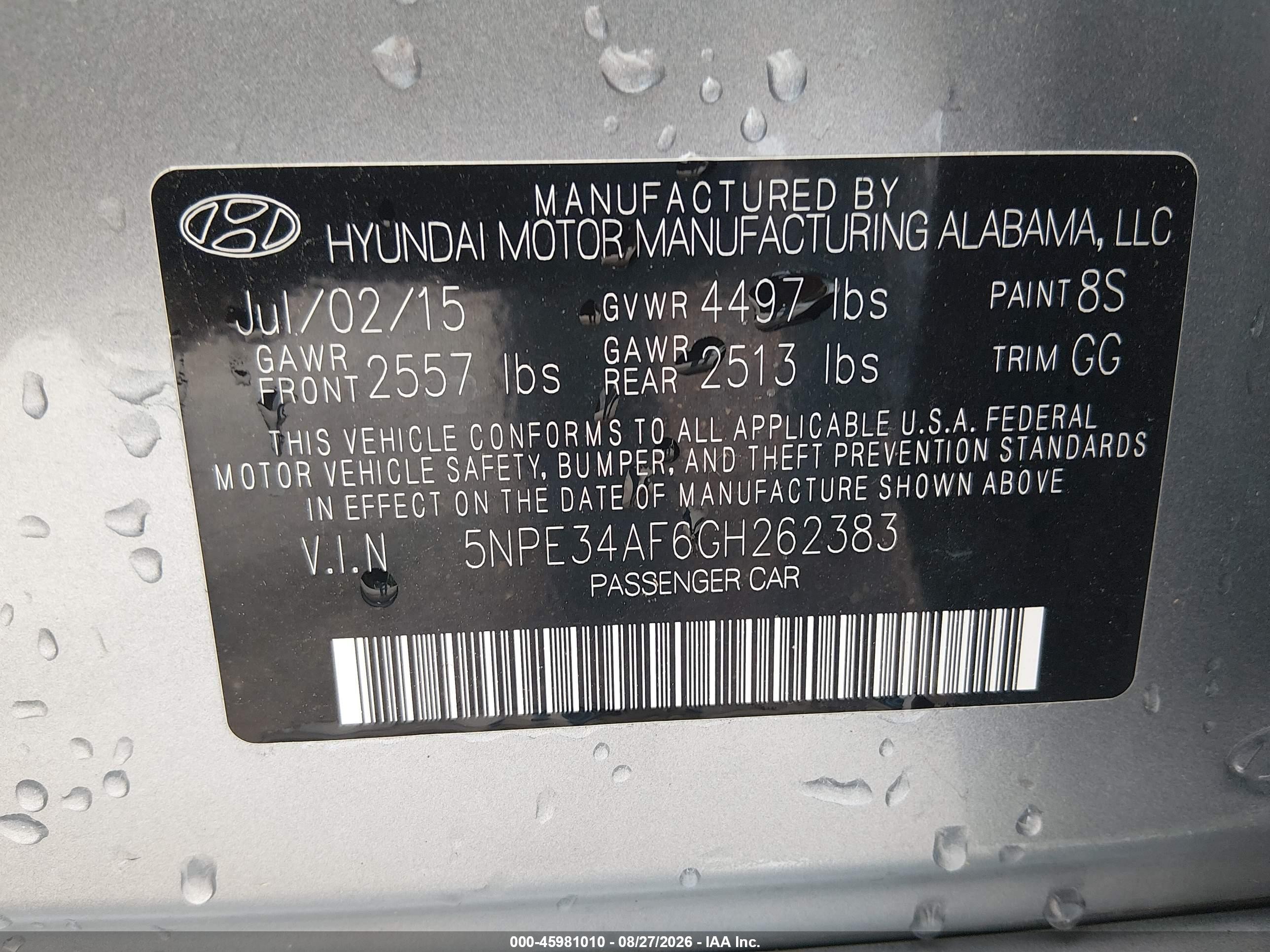 2016 Hyundai Sonata Sport Silver vin: 5NPE34AF6GH262383