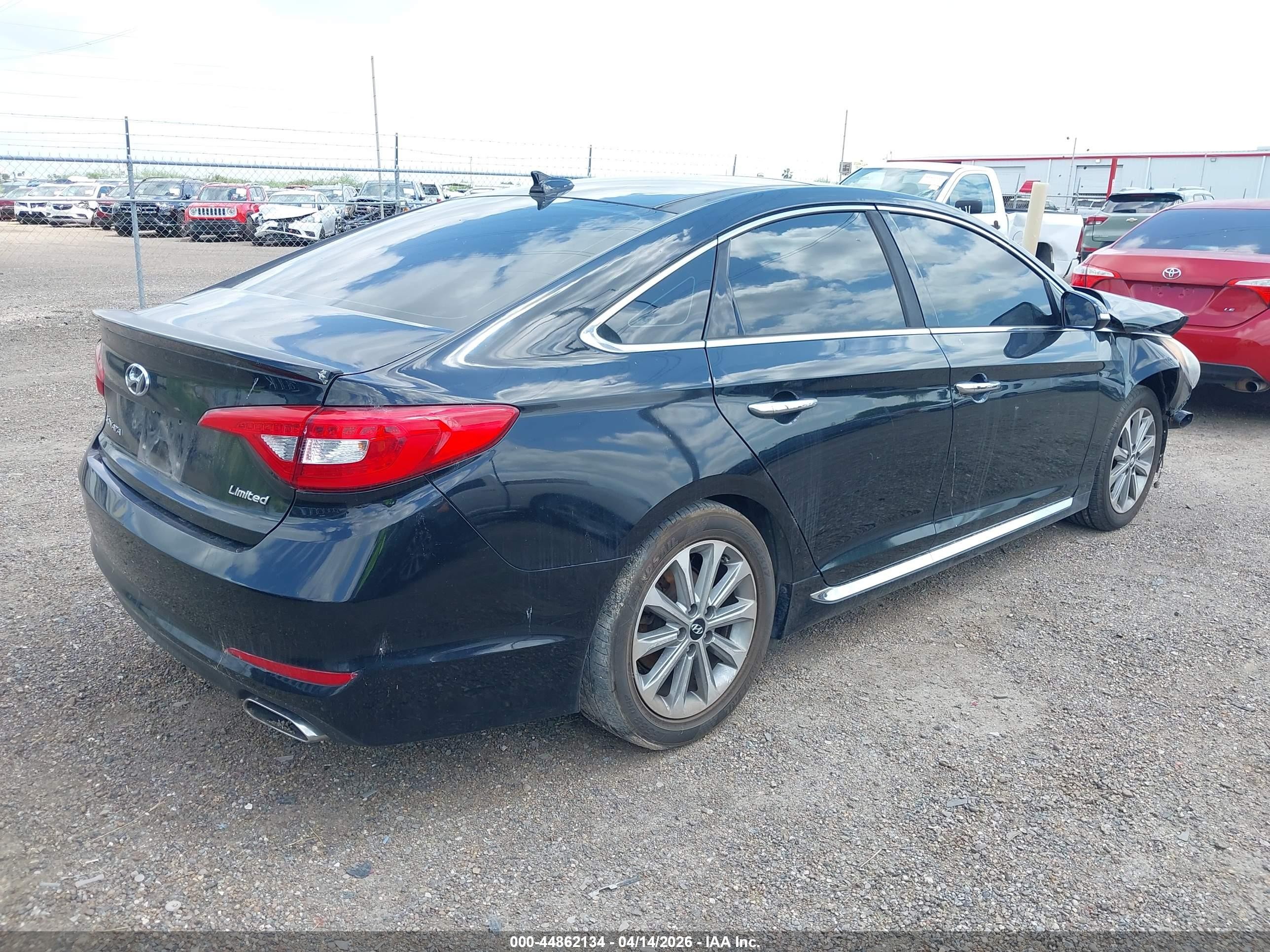 2016 Hyundai Sonata Limited Черный vin: 5NPE34AF6GH425498