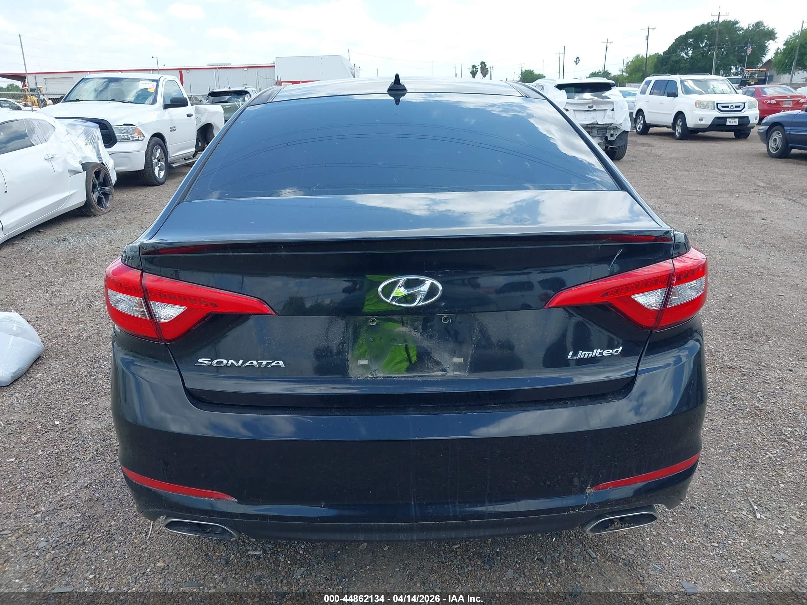 2016 Hyundai Sonata Limited Черный vin: 5NPE34AF6GH425498