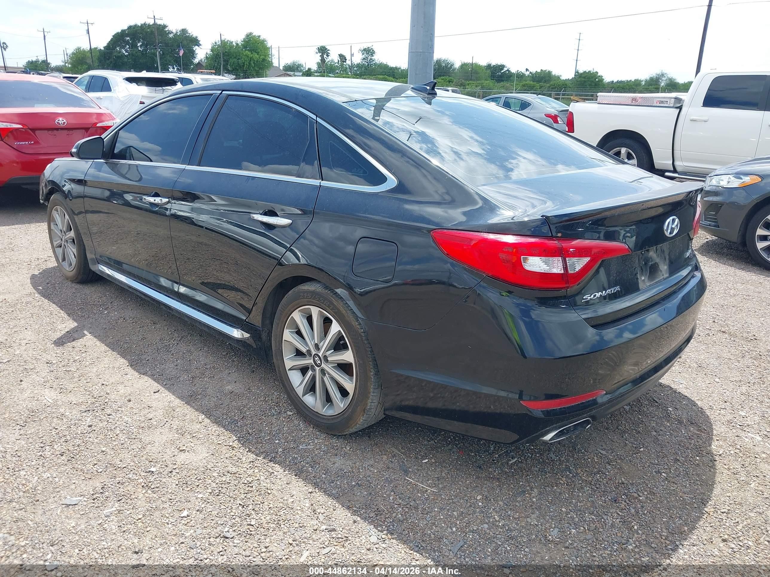 2016 Hyundai Sonata Limited Черный vin: 5NPE34AF6GH425498
