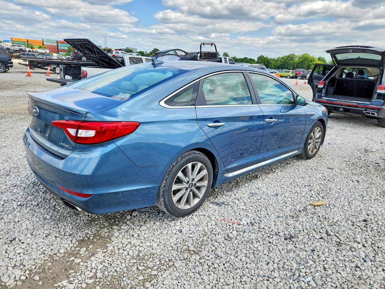 2016 Hyundai Sonata Limited Blue vin: 5NPE34AF6GH433925