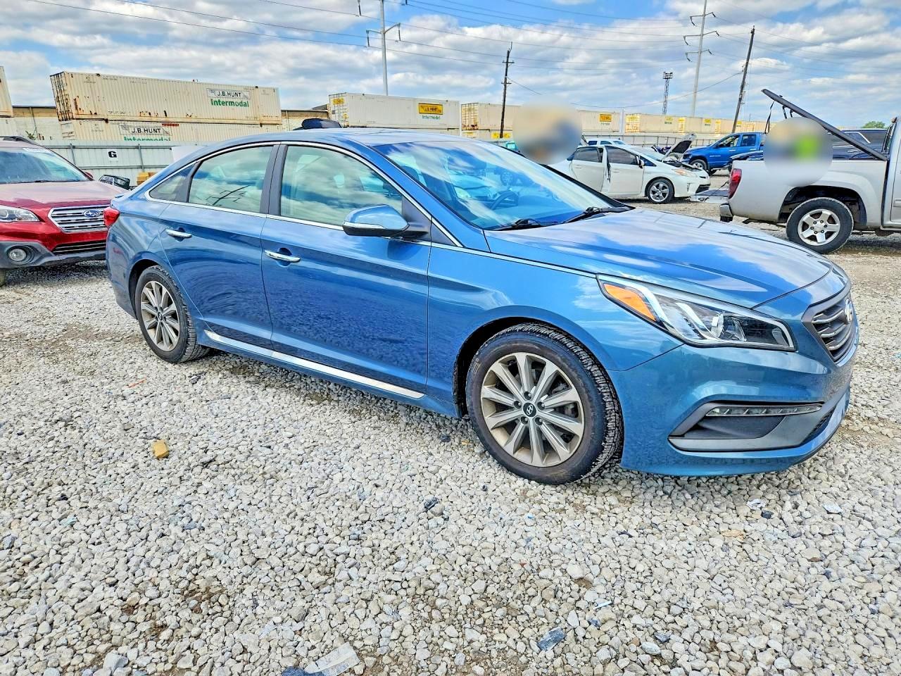 2016 Hyundai Sonata Limited Blue vin: 5NPE34AF6GH433925