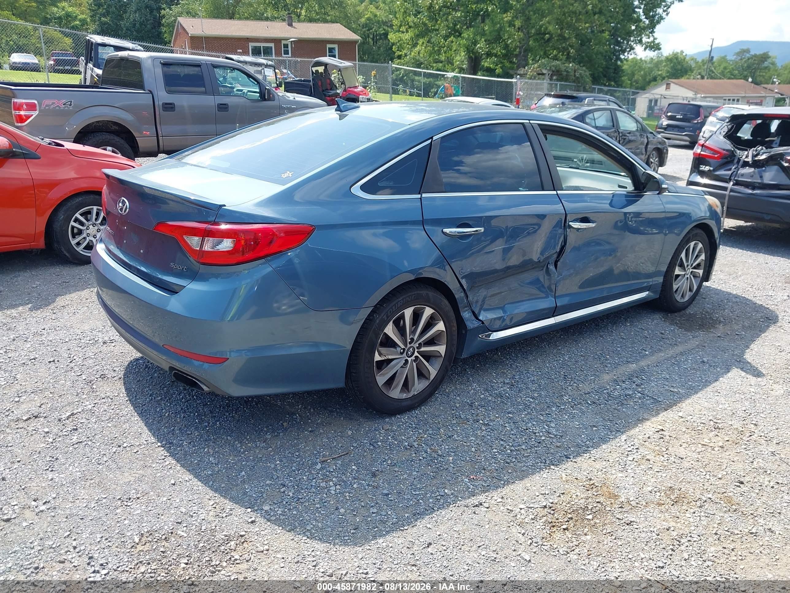 2017 Hyundai Sonata Sport Blue vin: 5NPE34AF6HH519141