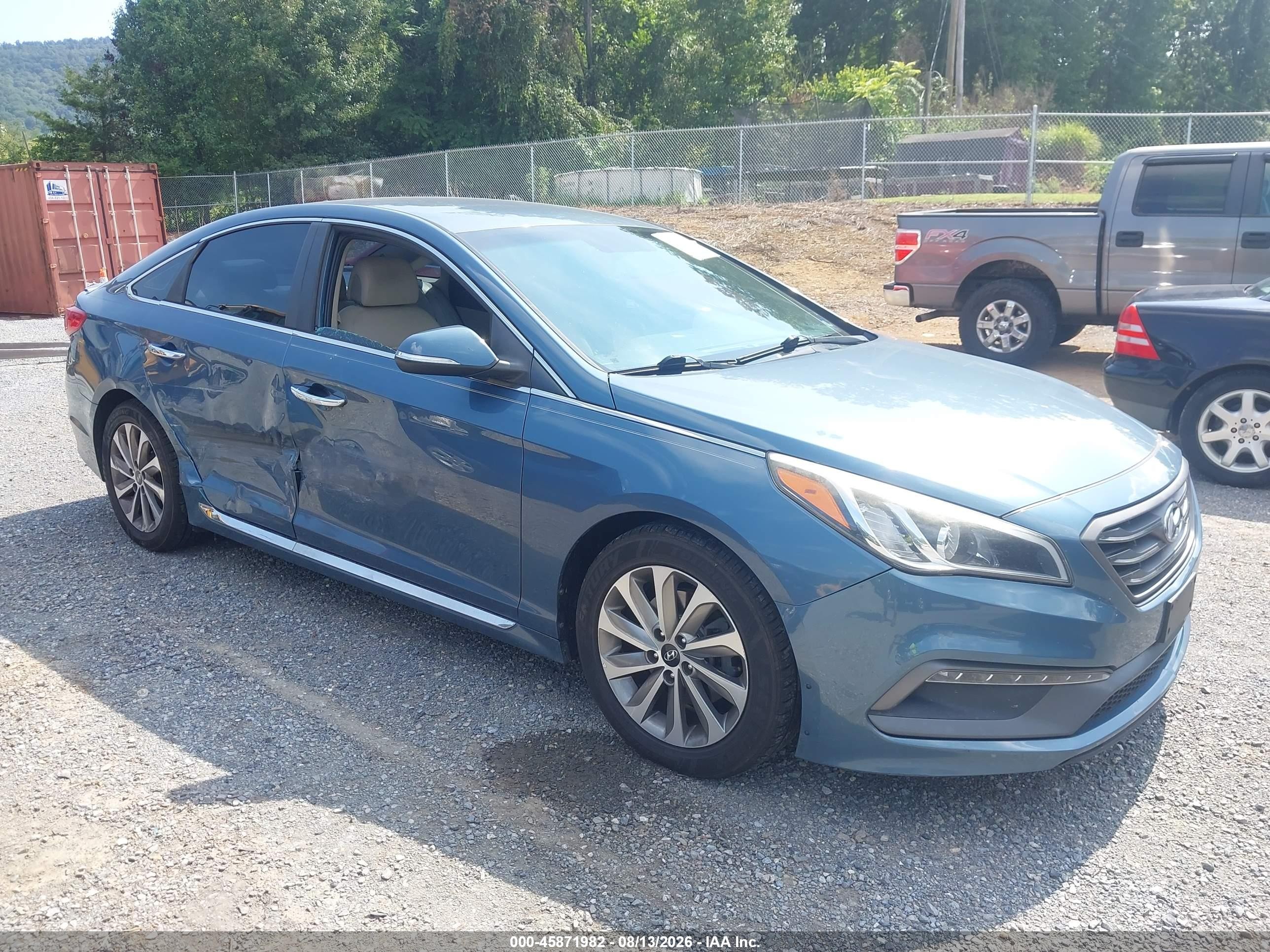 2017 Hyundai Sonata Sport Blue vin: 5NPE34AF6HH519141