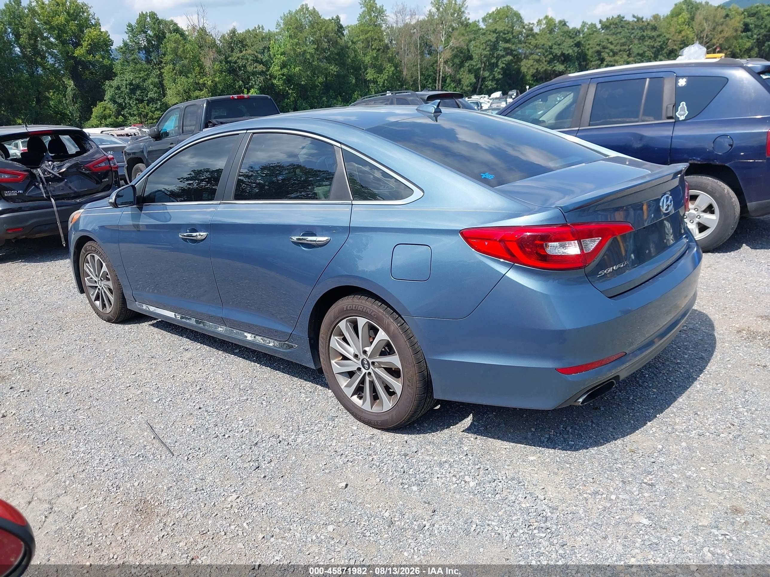 2017 Hyundai Sonata Sport Blue vin: 5NPE34AF6HH519141