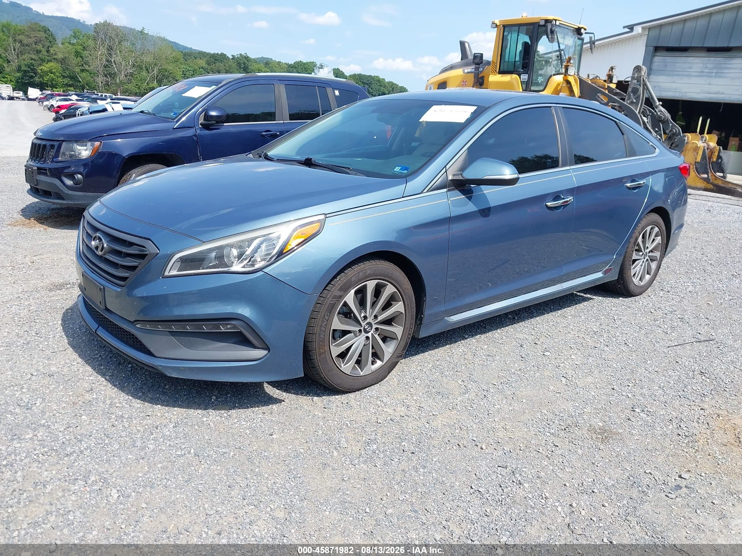 2017 Hyundai Sonata Sport Blue vin: 5NPE34AF6HH519141