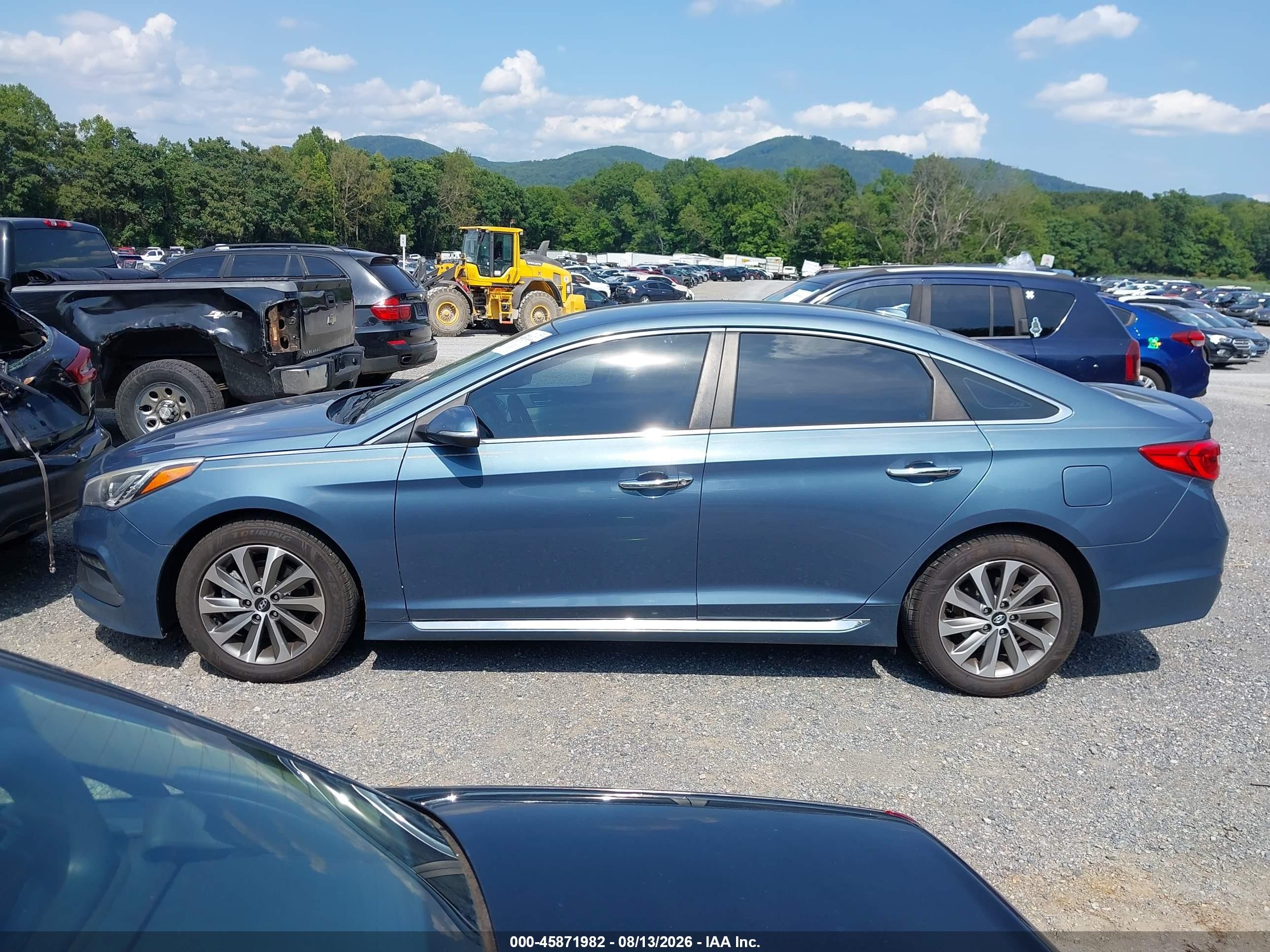 2017 Hyundai Sonata Sport Blue vin: 5NPE34AF6HH519141