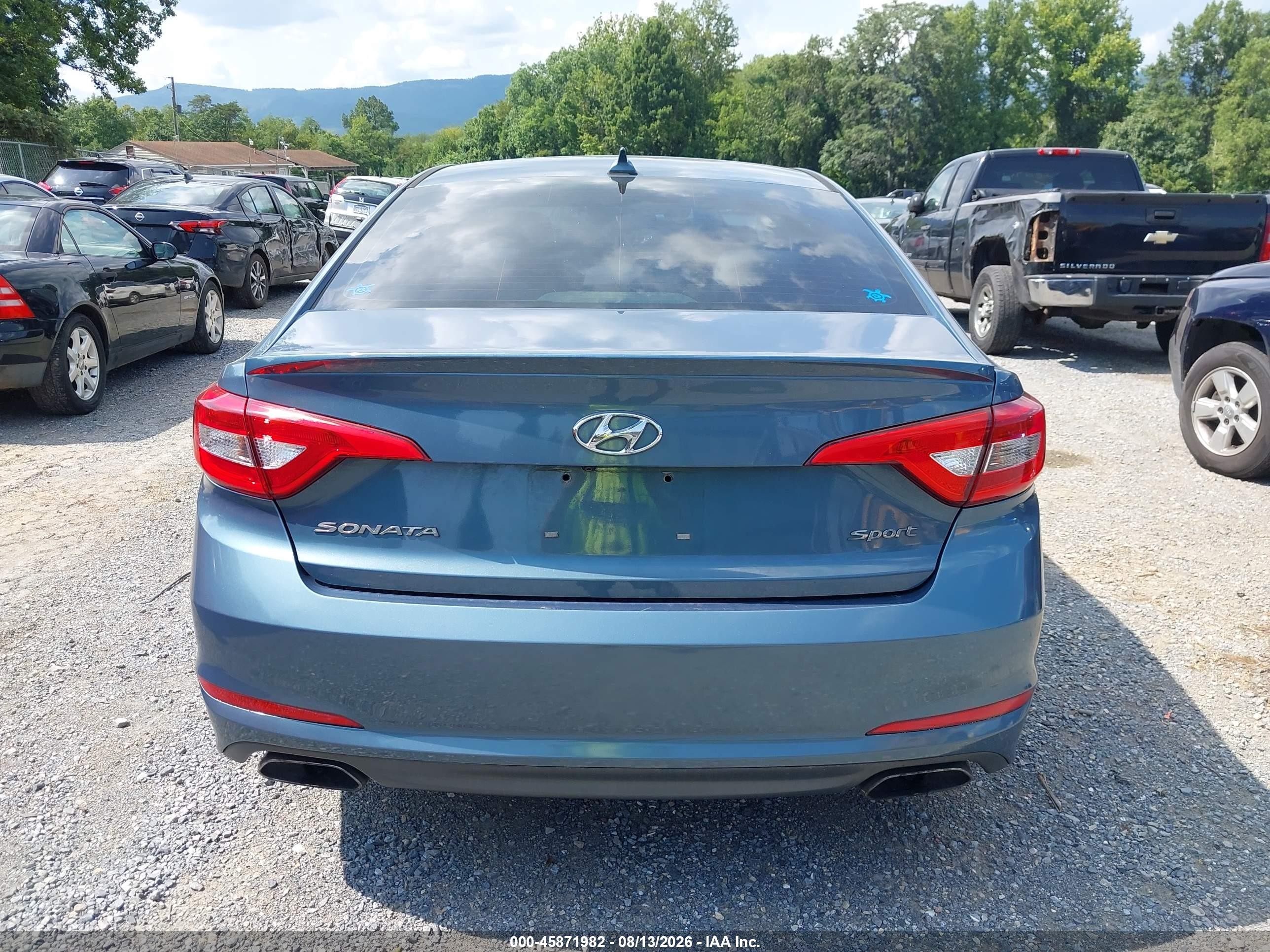 2017 Hyundai Sonata Sport Blue vin: 5NPE34AF6HH519141