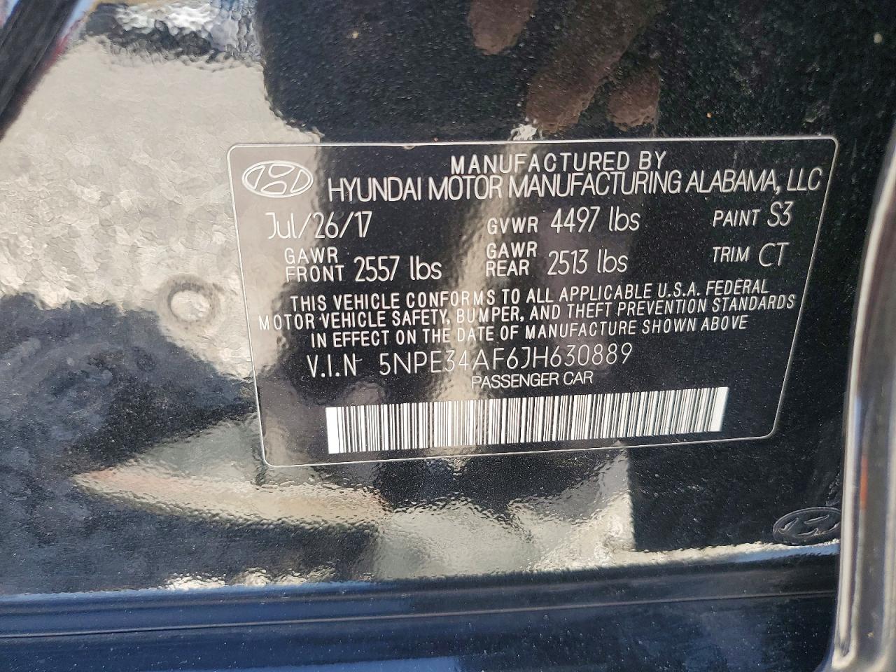 2018 Hyundai Sonata Sport Black vin: 5NPE34AF6JH630889