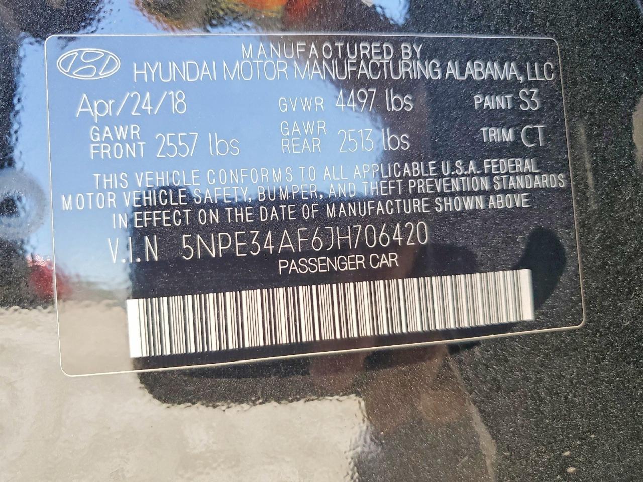 2018 Hyundai Sonata Sport+ Black vin: 5NPE34AF6JH706420