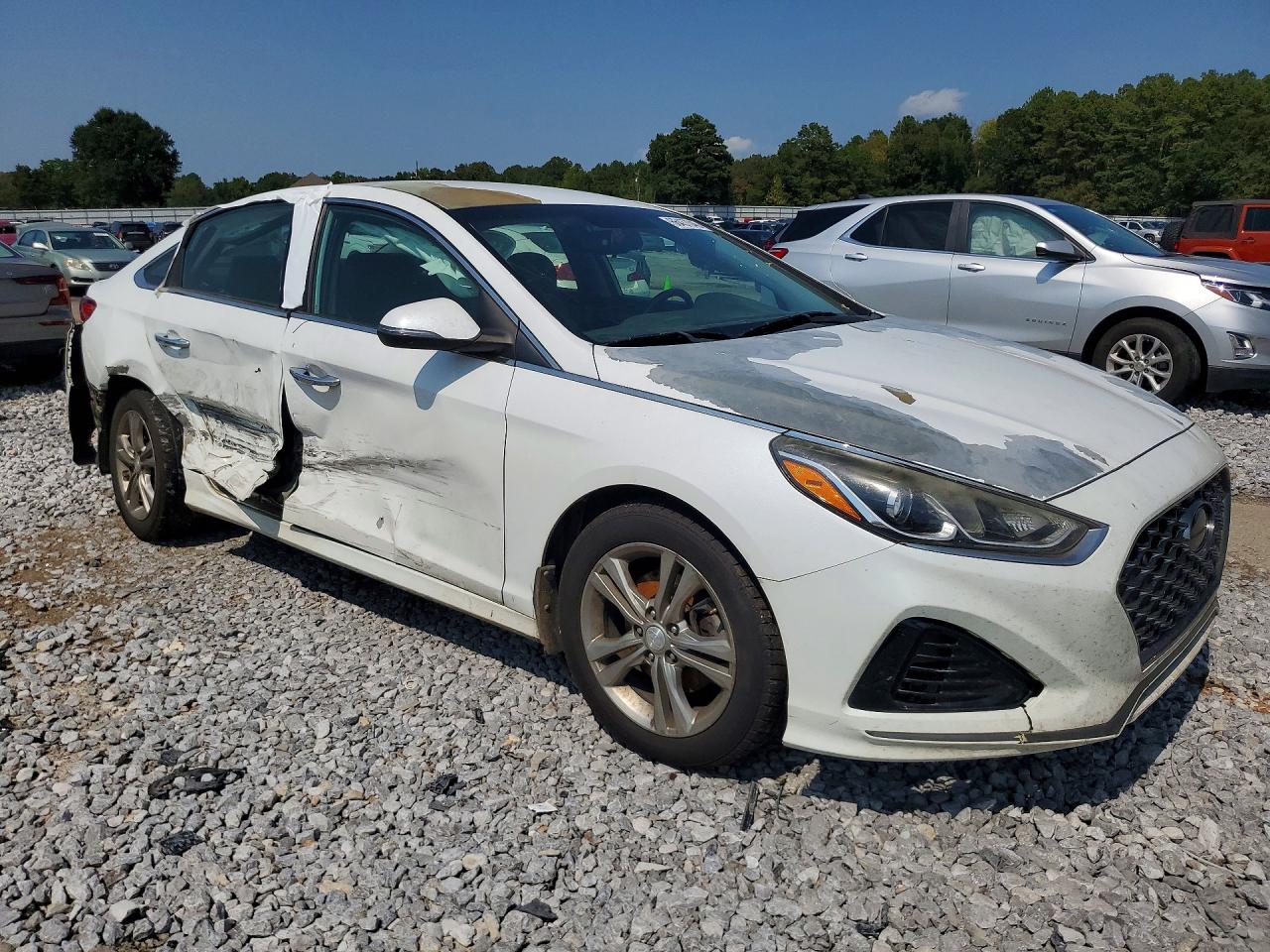2019 Hyundai Sonata Sel White vin: 5NPE34AF6KH742173