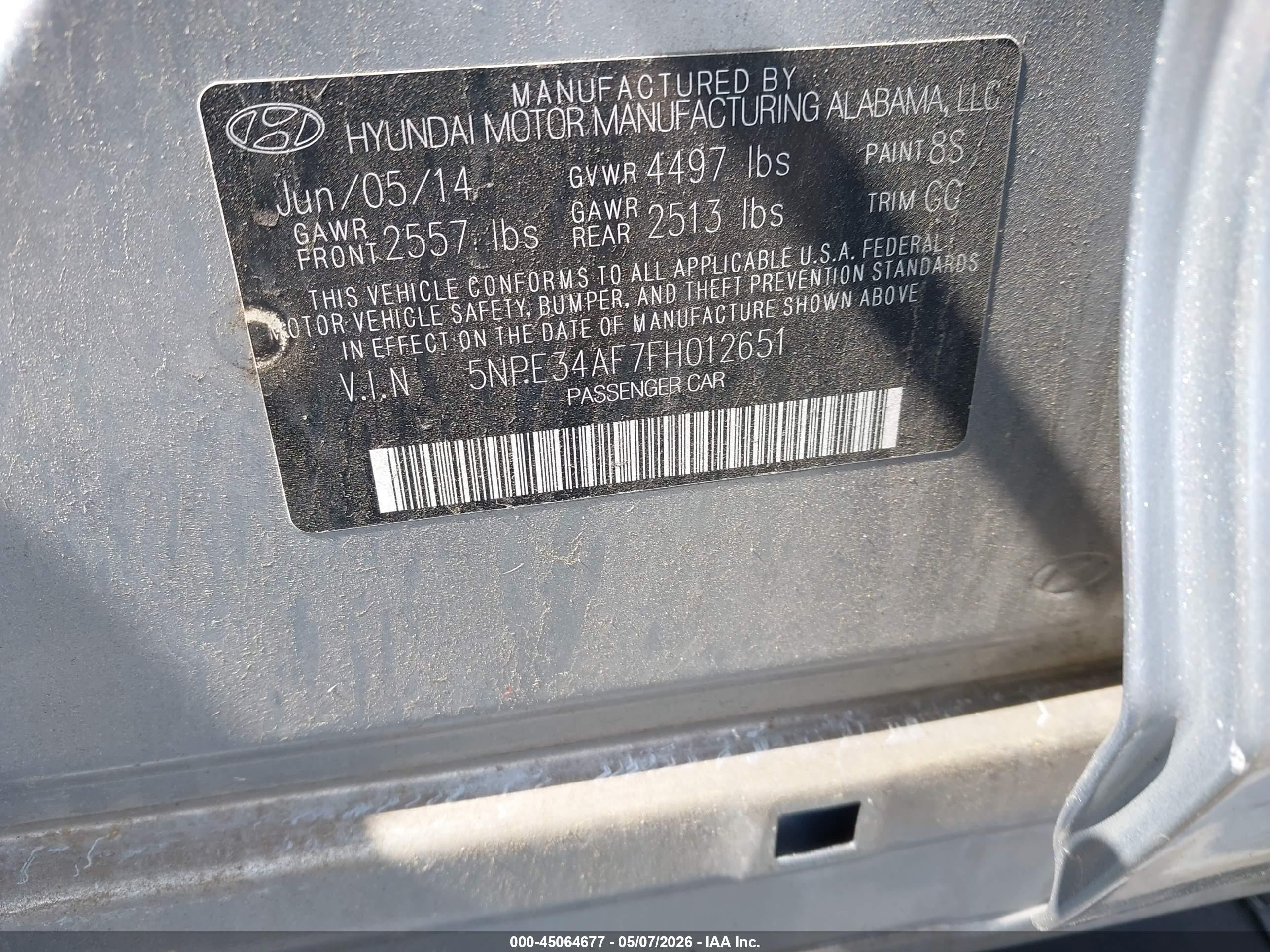 2015 Hyundai Sonata Limited Silver vin: 5NPE34AF7FH012651