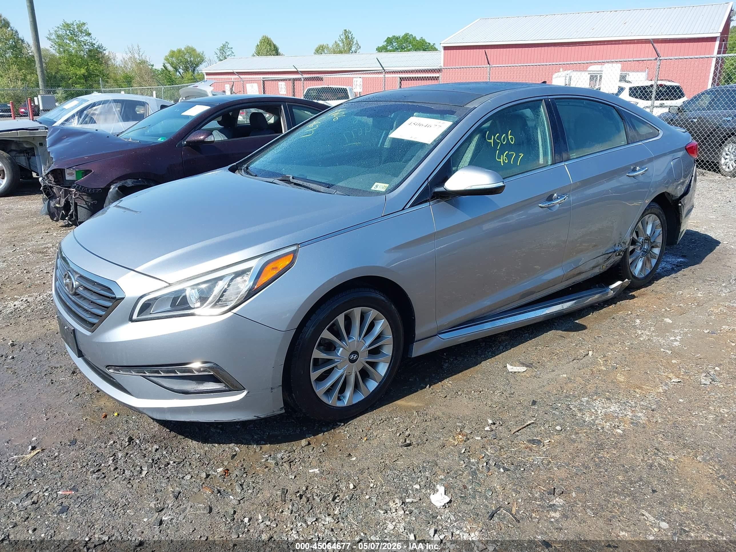 2015 Hyundai Sonata Limited Silver vin: 5NPE34AF7FH012651