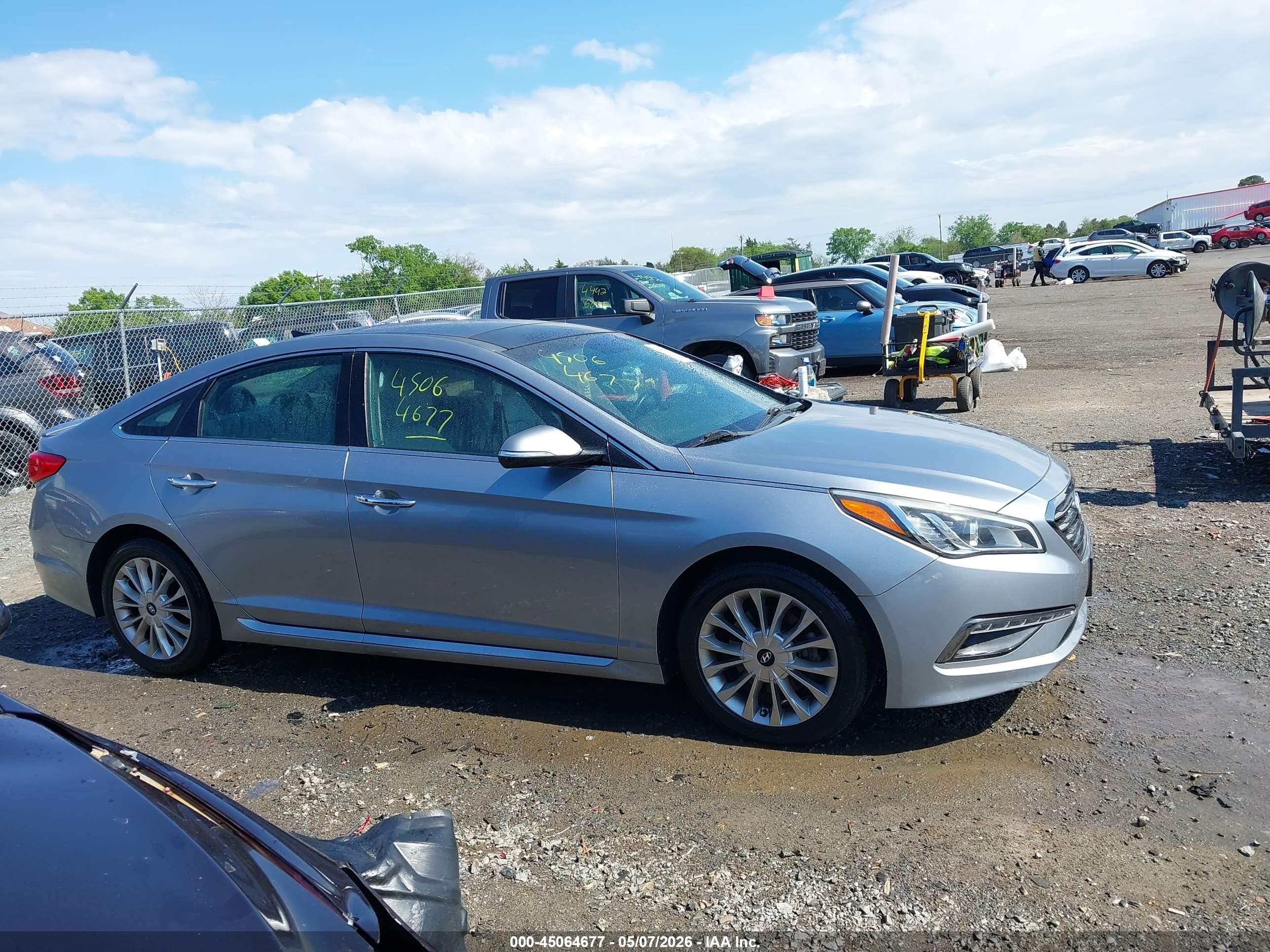 2015 Hyundai Sonata Limited Silver vin: 5NPE34AF7FH012651