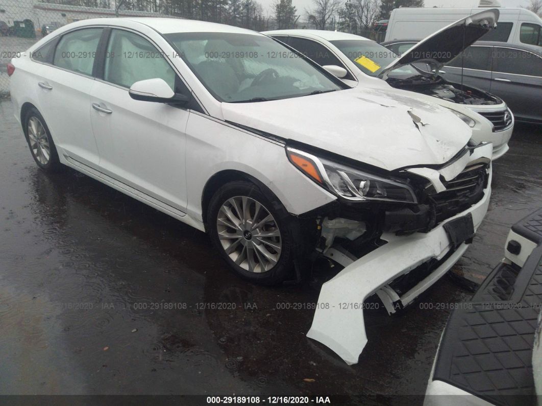2015 Hyundai Sonata 2.4l Limited White vin: 5NPE34AF7FH013427