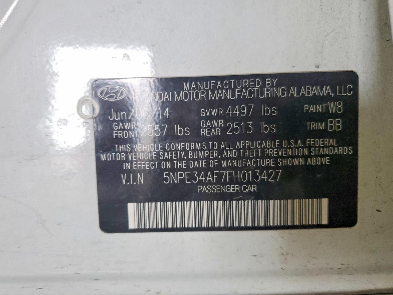 2015 Hyundai Sonata Limited Белый vin: 5NPE34AF7FH013427