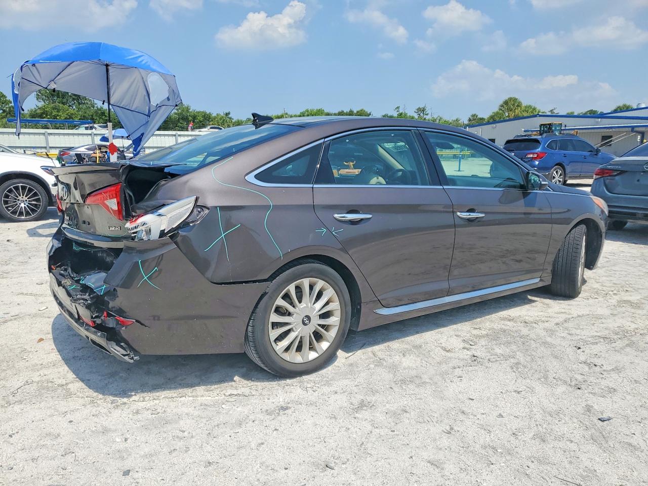 2015 Hyundai Sonata Limited Brown vin: 5NPE34AF7FH030910