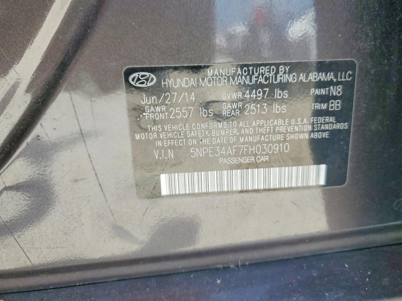 2015 Hyundai Sonata Limited Brown vin: 5NPE34AF7FH030910