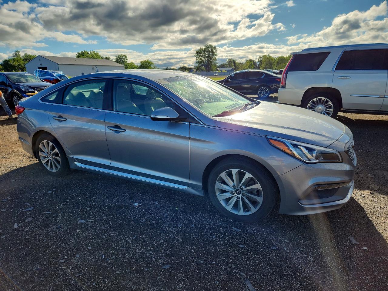 2015 Hyundai Sonata Sport Серебряный vin: 5NPE34AF7FH032916