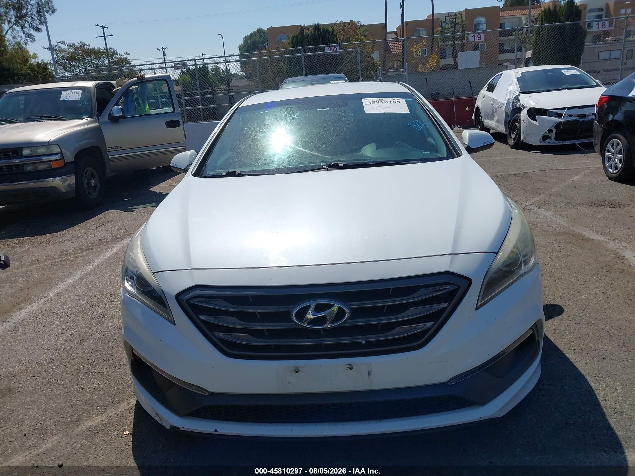 2015 Hyundai Sonata Sport White vin: 5NPE34AF7FH033421