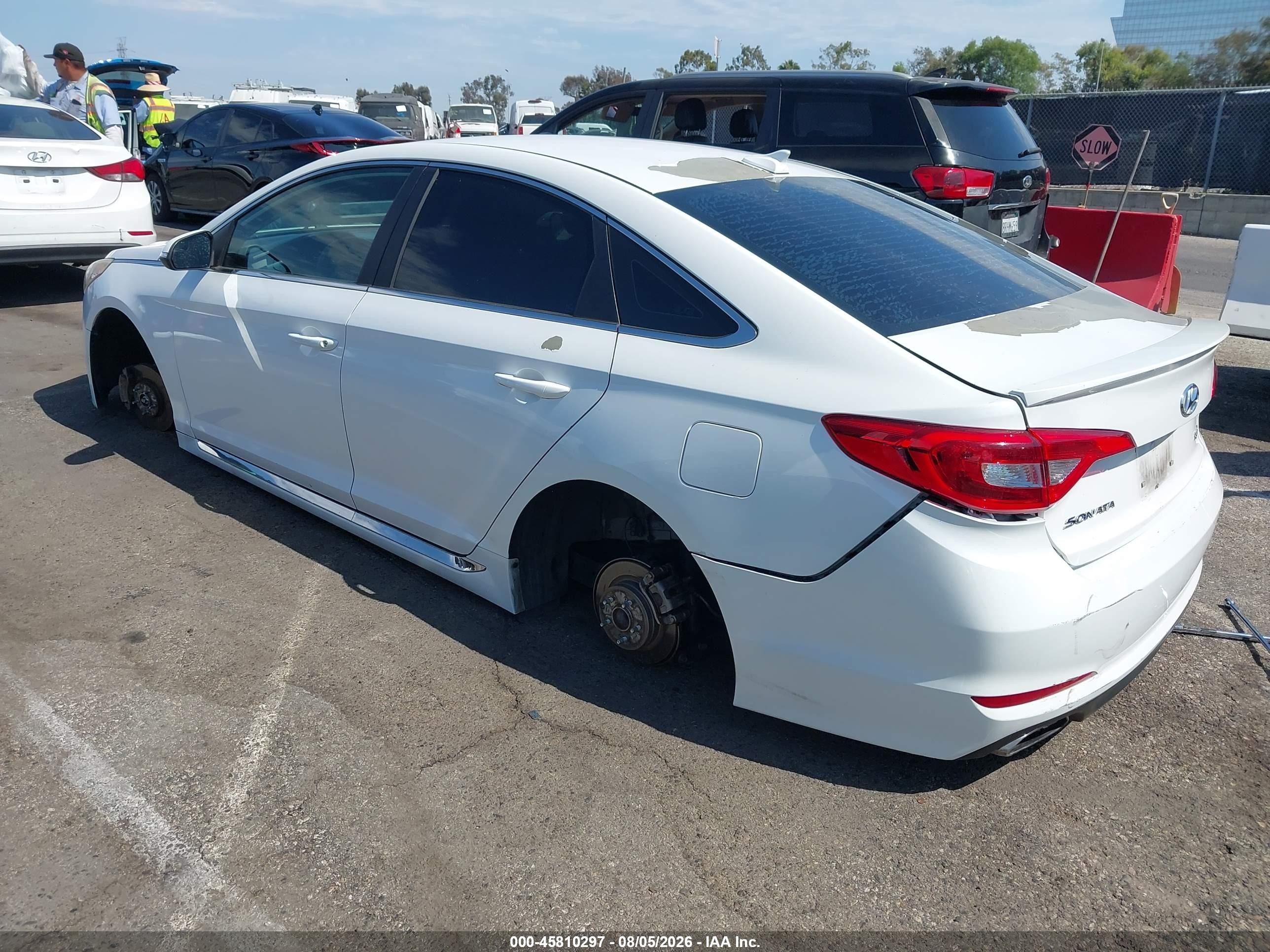 2015 Hyundai Sonata Sport White vin: 5NPE34AF7FH033421