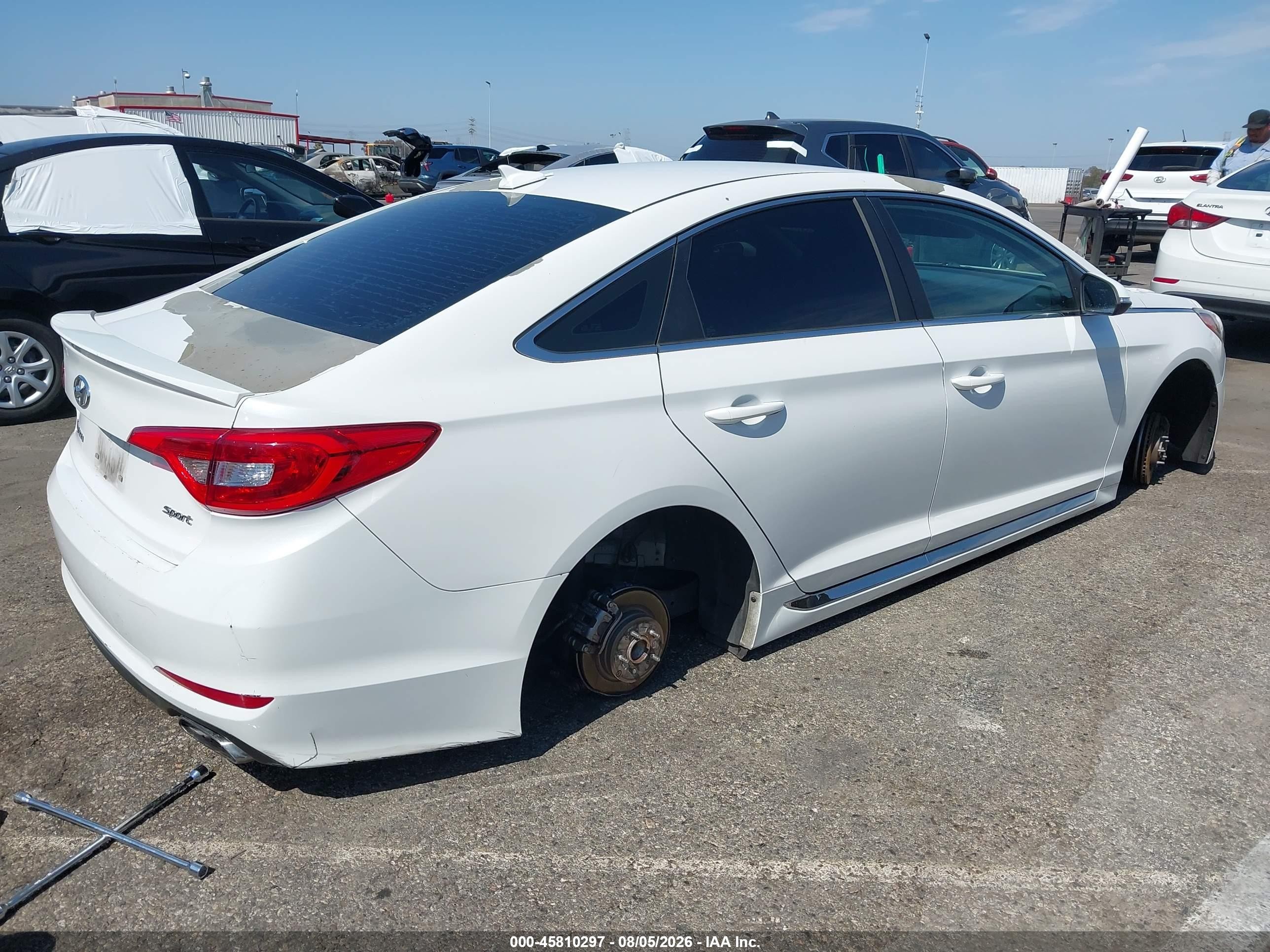 2015 Hyundai Sonata Sport White vin: 5NPE34AF7FH033421