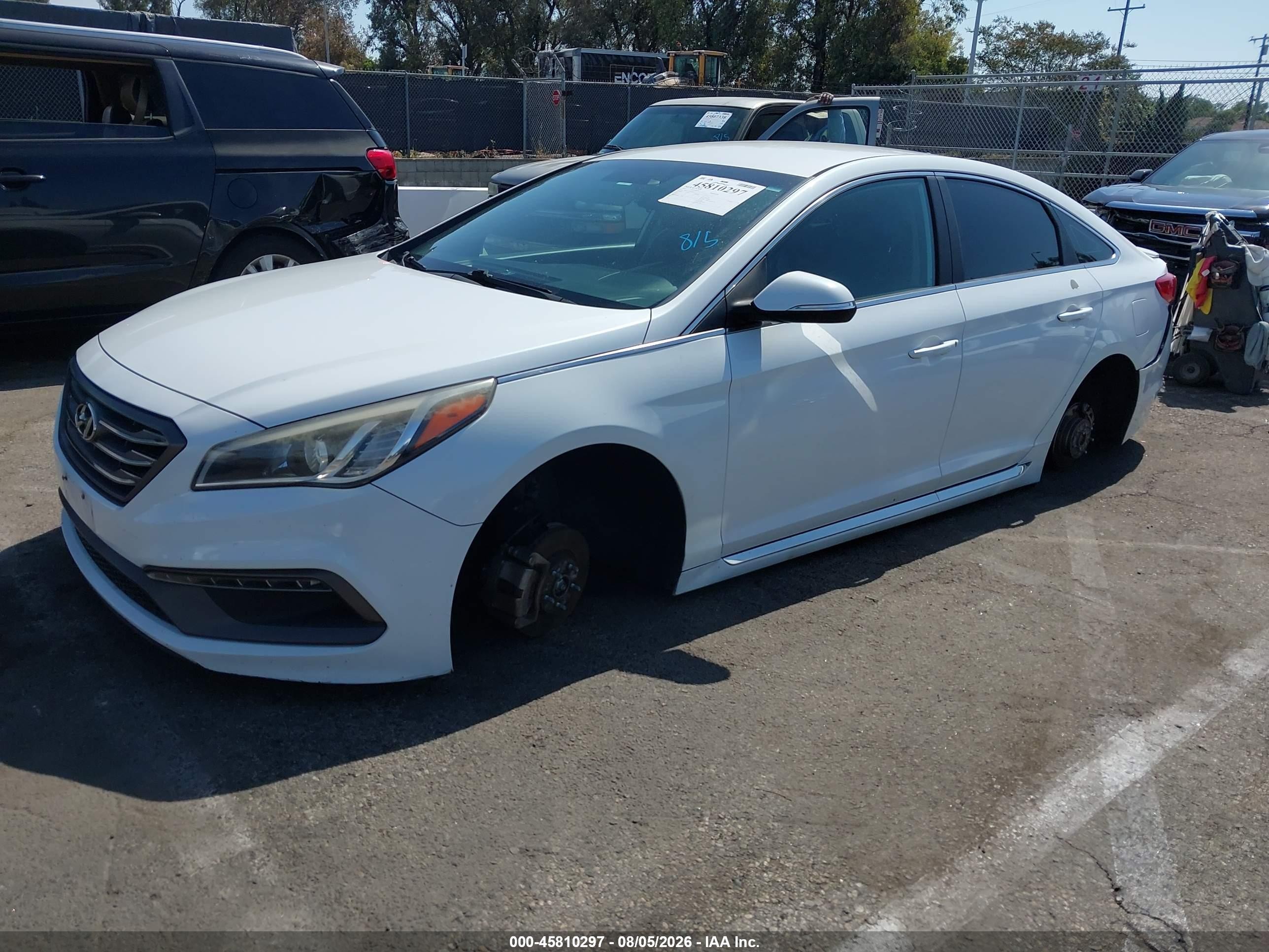 2015 Hyundai Sonata Sport White vin: 5NPE34AF7FH033421