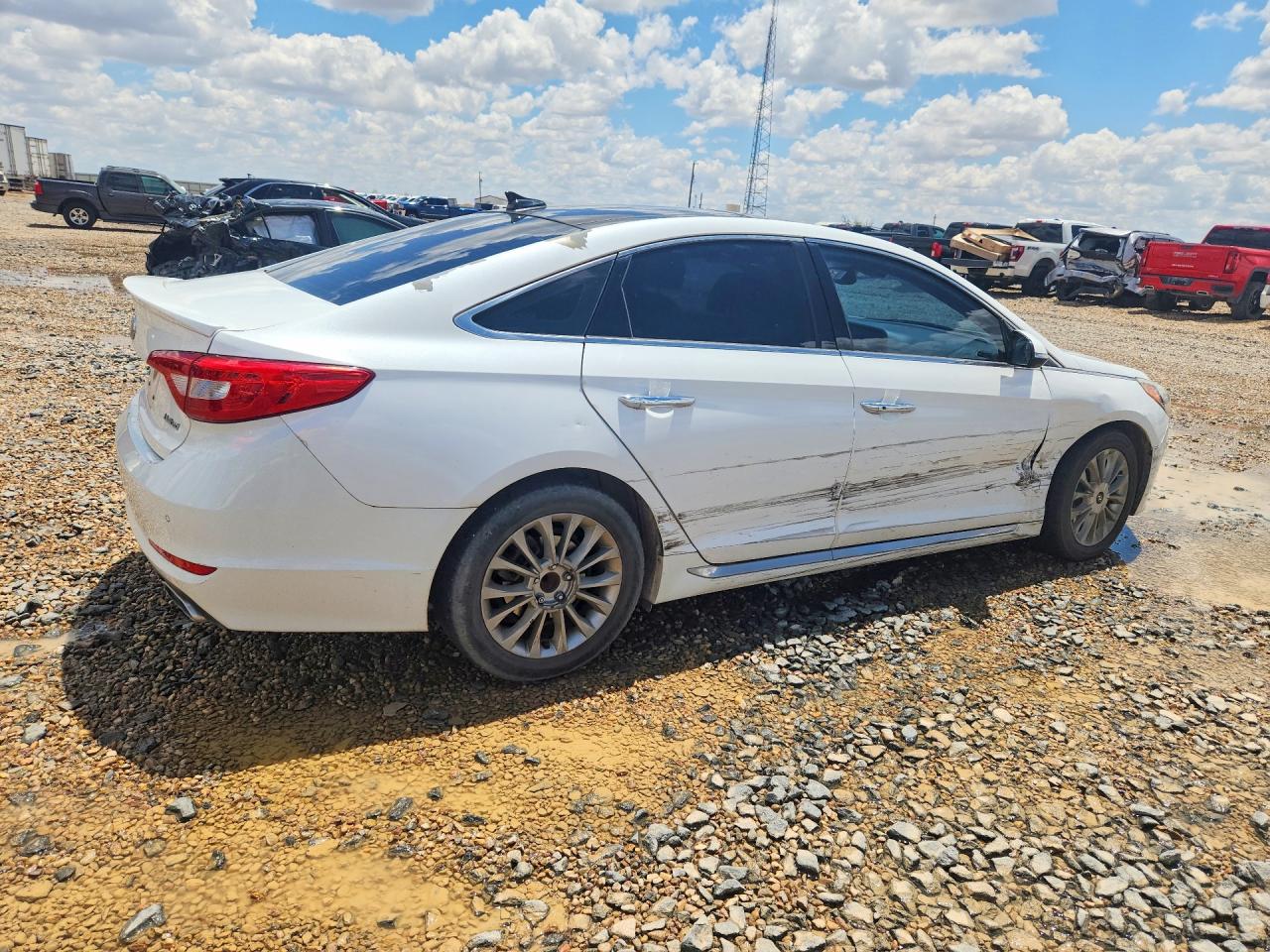 2015 Hyundai Sonata Limited Белый vin: 5NPE34AF7FH048565