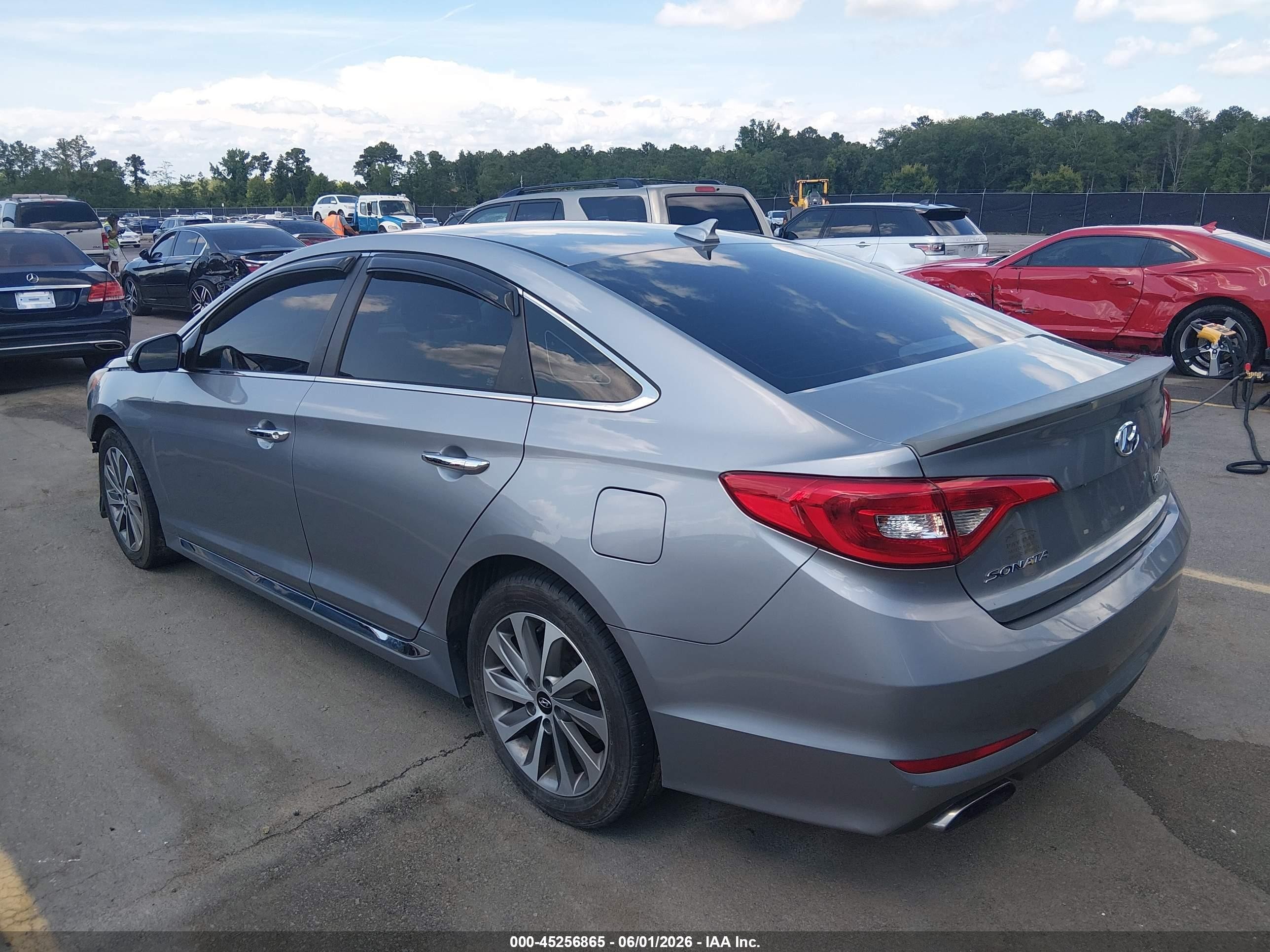 2015 Hyundai Sonata Sport Серебряный vin: 5NPE34AF7FH050896