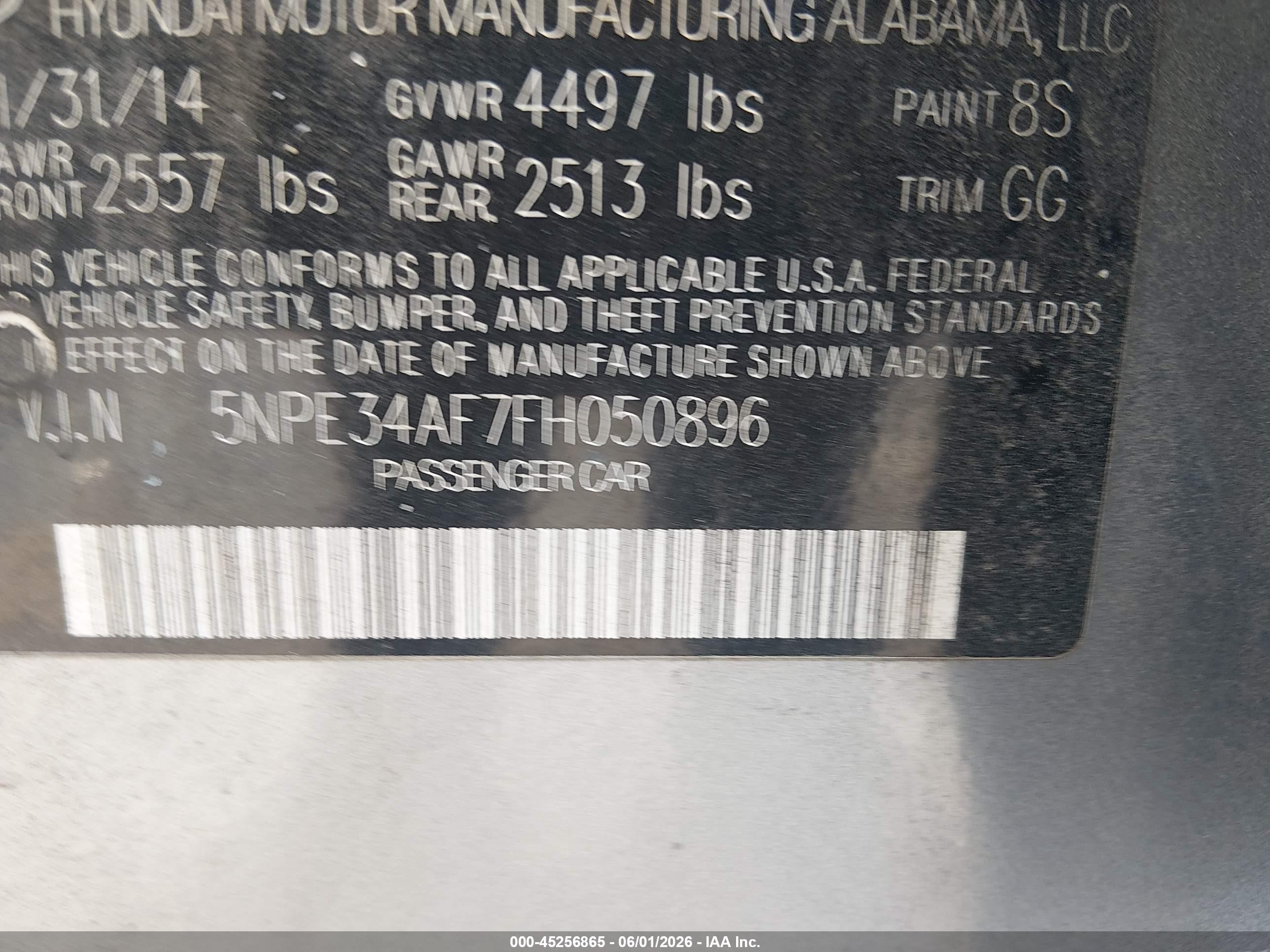 2015 Hyundai Sonata Sport Серебряный vin: 5NPE34AF7FH050896