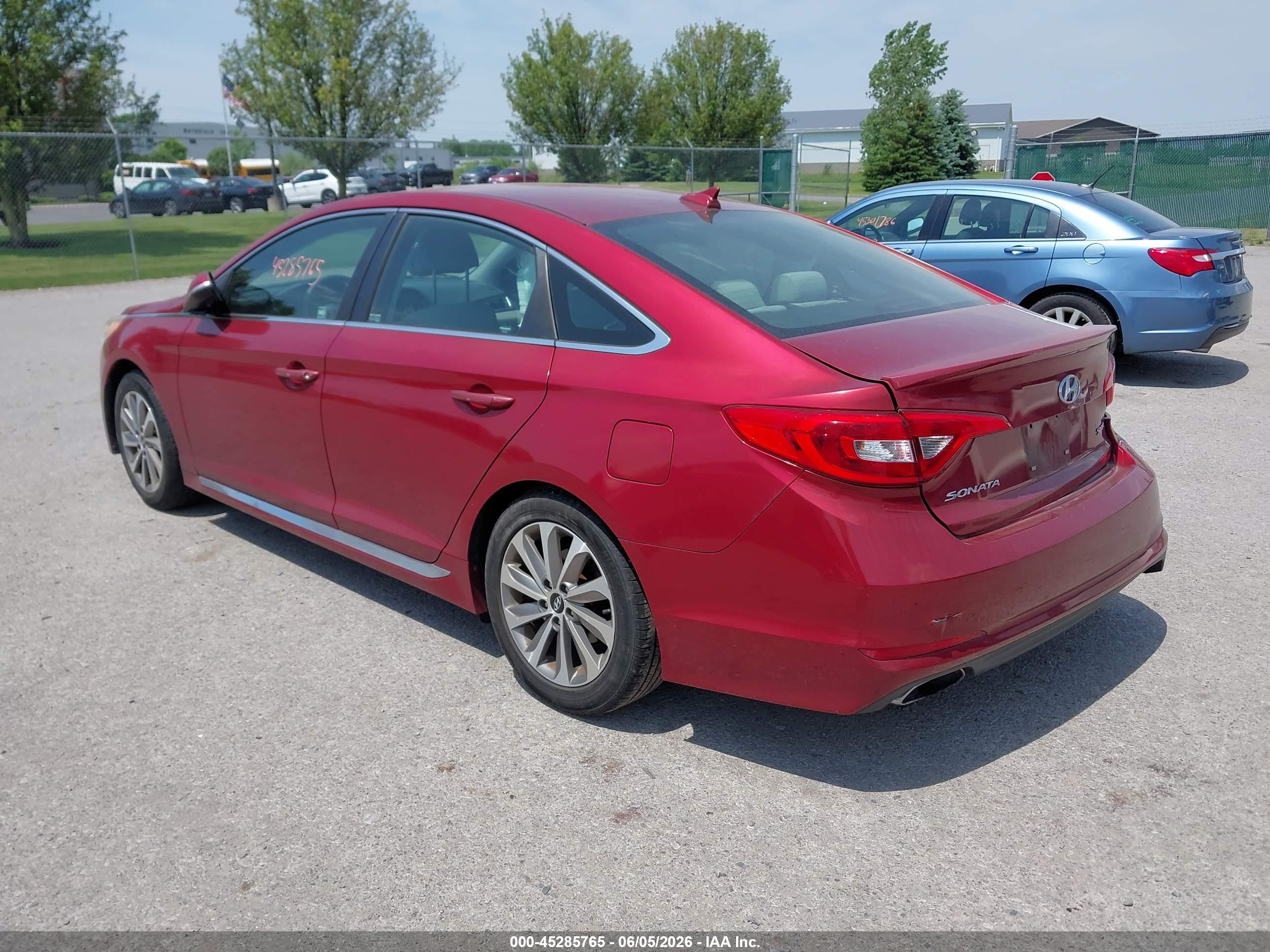 2015 Hyundai Sonata Sport Красный vin: 5NPE34AF7FH051952