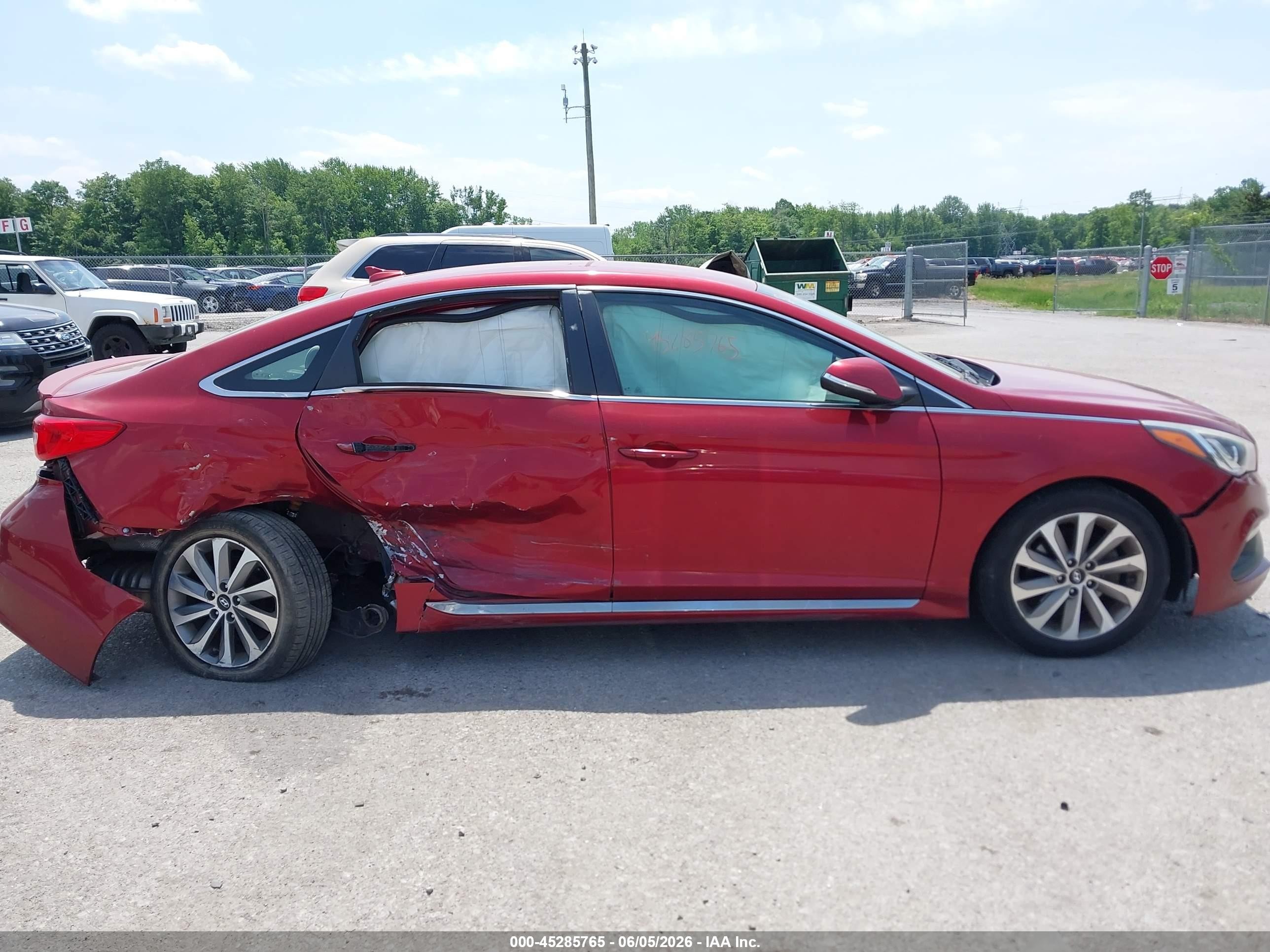 2015 Hyundai Sonata Sport Красный vin: 5NPE34AF7FH051952
