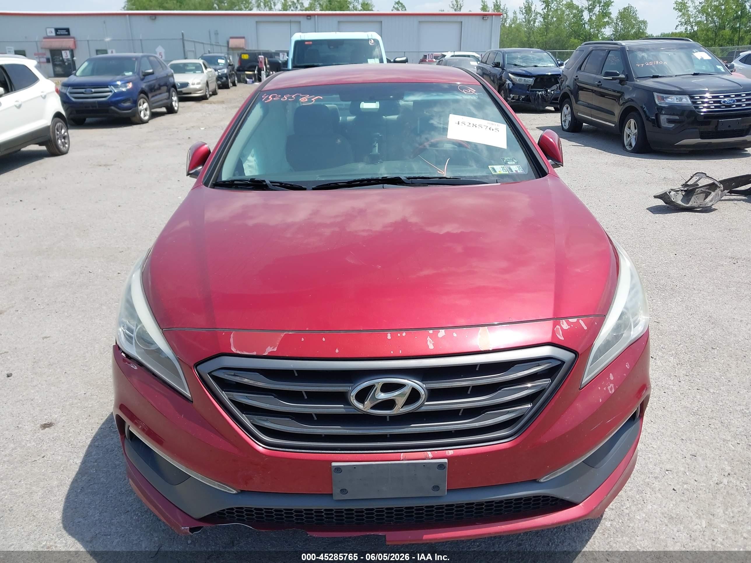 2015 Hyundai Sonata Sport Красный vin: 5NPE34AF7FH051952