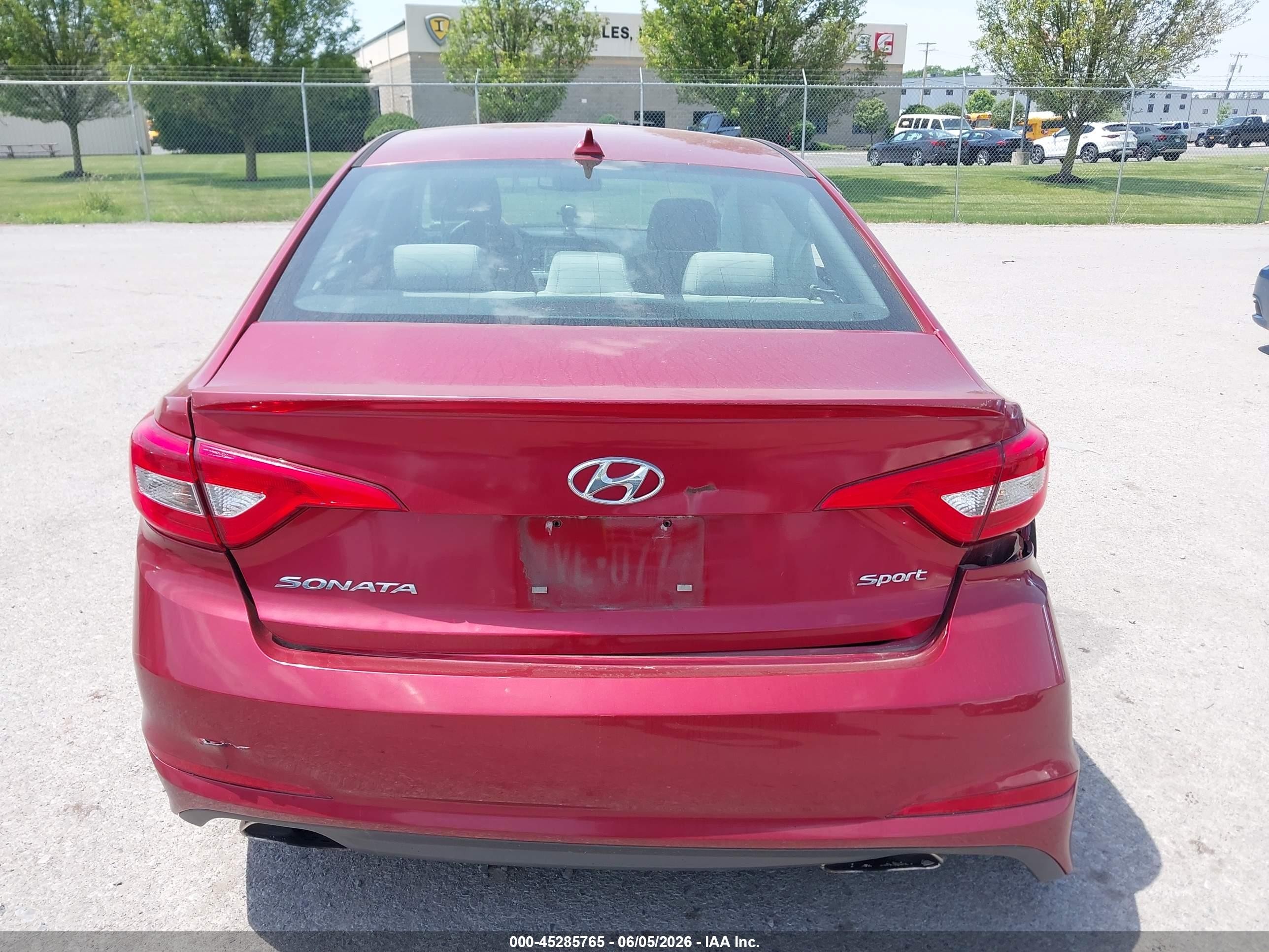 2015 Hyundai Sonata Sport Красный vin: 5NPE34AF7FH051952