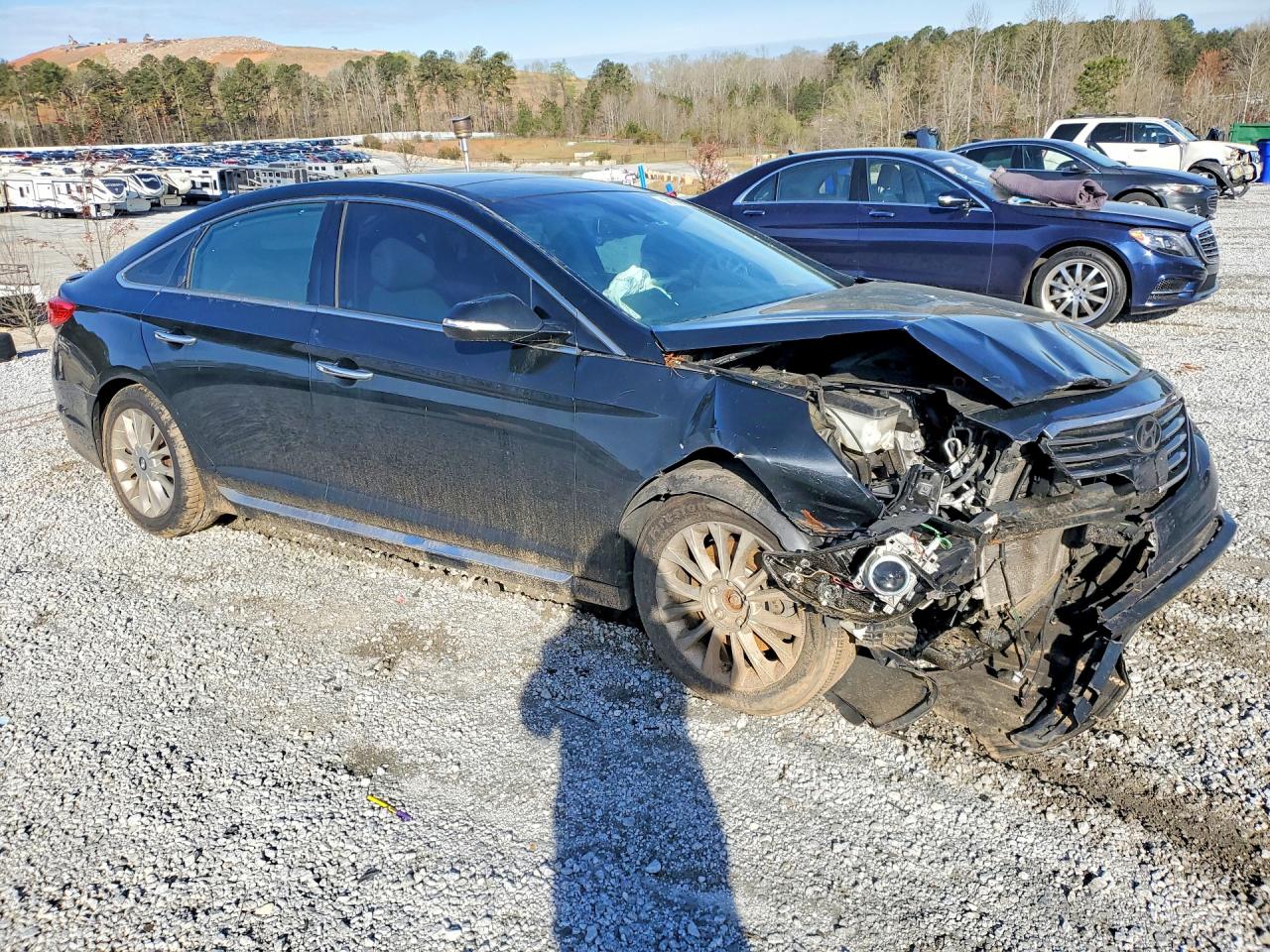 2015 Hyundai Sonata Limited Черный vin: 5NPE34AF7FH053667