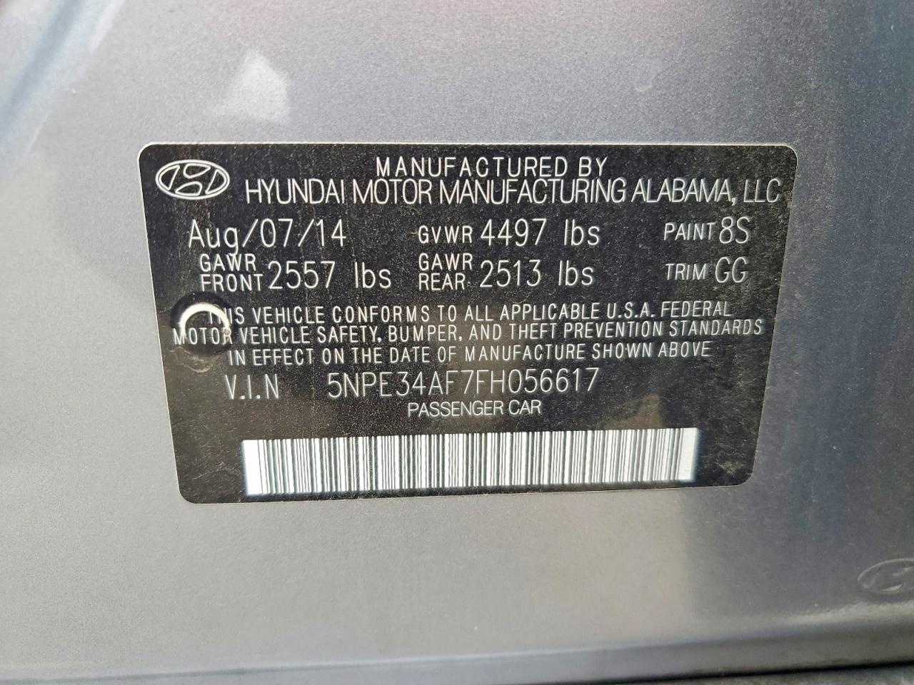 2015 Hyundai Sonata Sport Silver vin: 5NPE34AF7FH056617