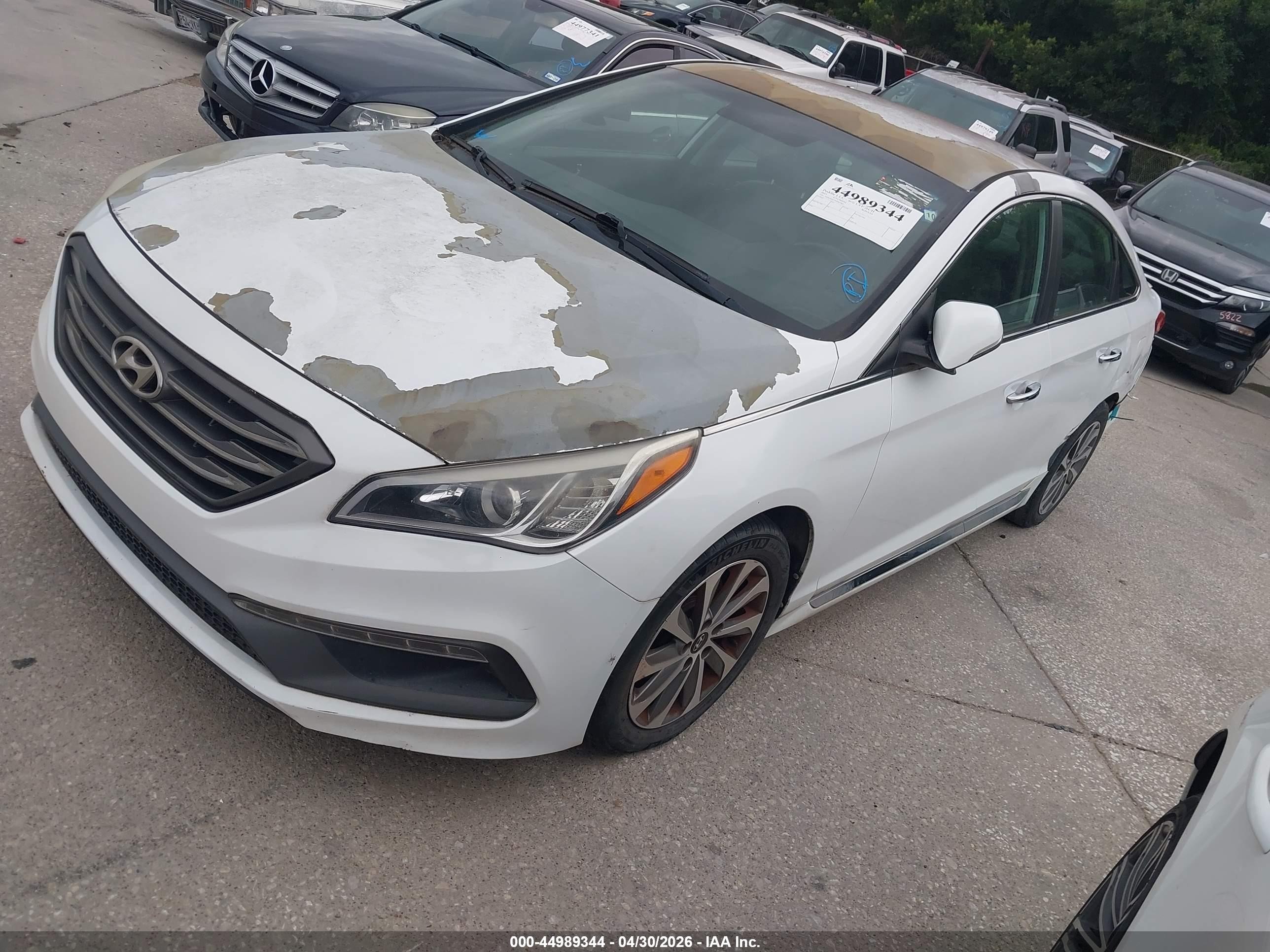 2015 Hyundai Sonata Sport White vin: 5NPE34AF7FH067861