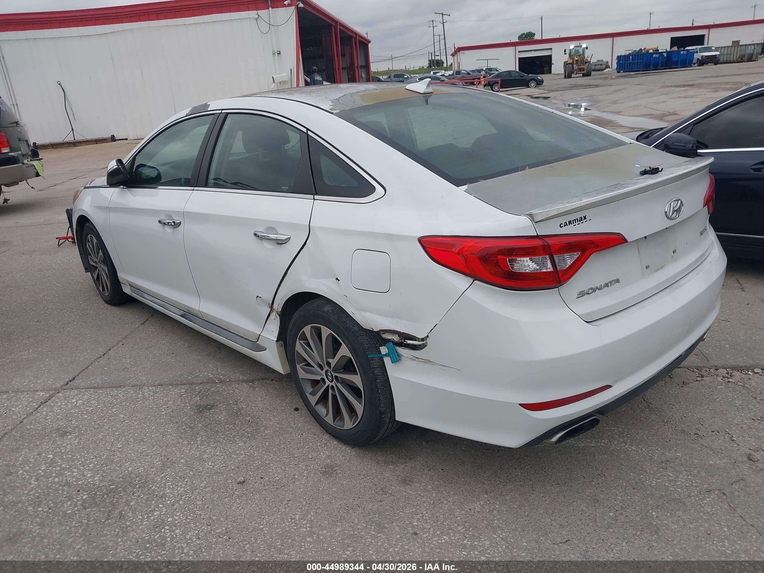 2015 Hyundai Sonata Sport White vin: 5NPE34AF7FH067861