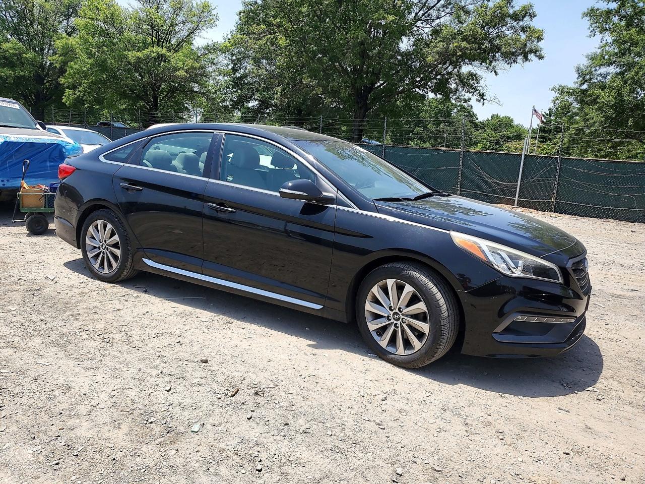 2015 Hyundai Sonata Sport Black vin: 5NPE34AF7FH085728