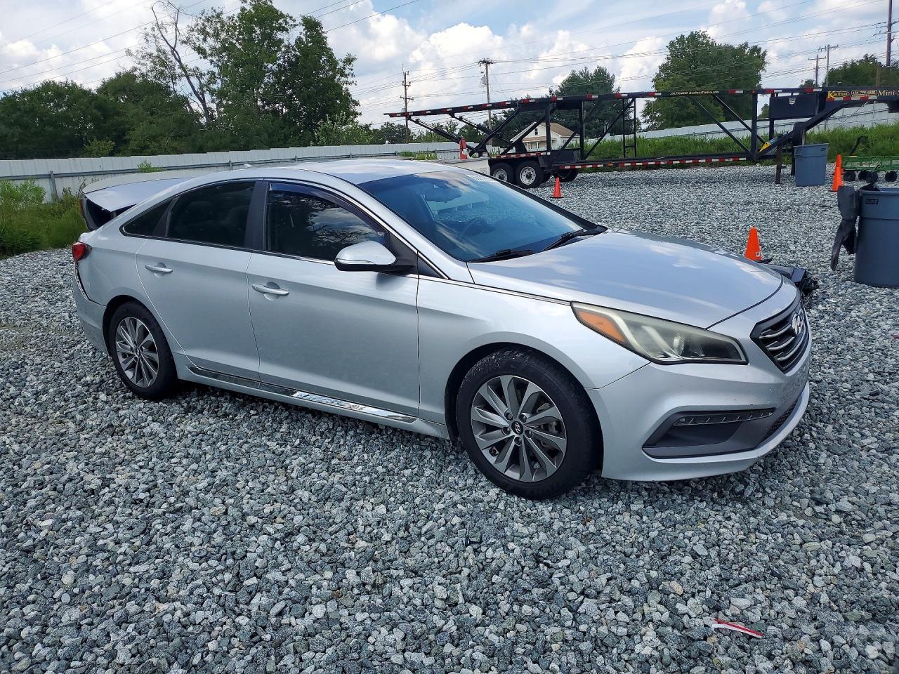 2015 Hyundai Sonata Sport Silver vin: 5NPE34AF7FH087320