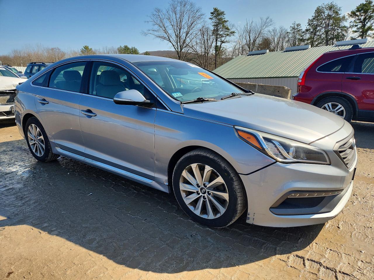 2015 Hyundai Sonata Sport Silver vin: 5NPE34AF7FH087608