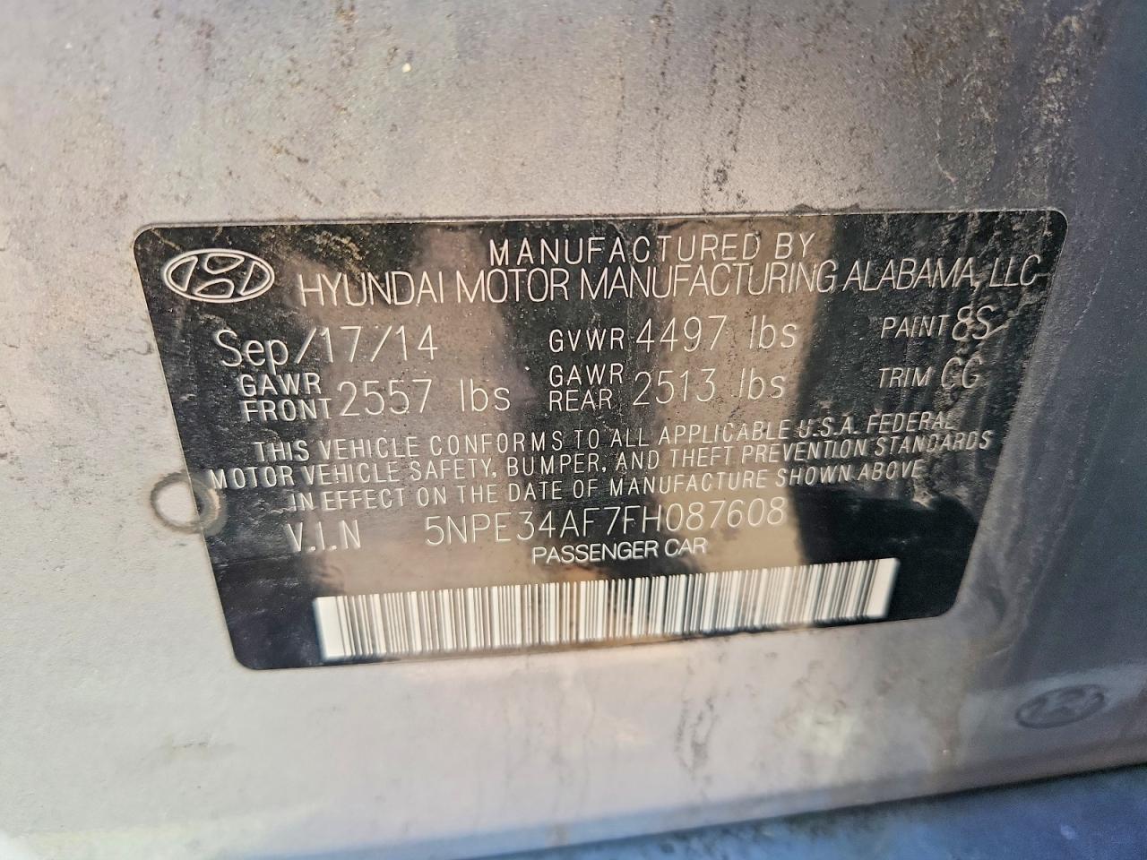 2015 Hyundai Sonata Sport Silver vin: 5NPE34AF7FH087608